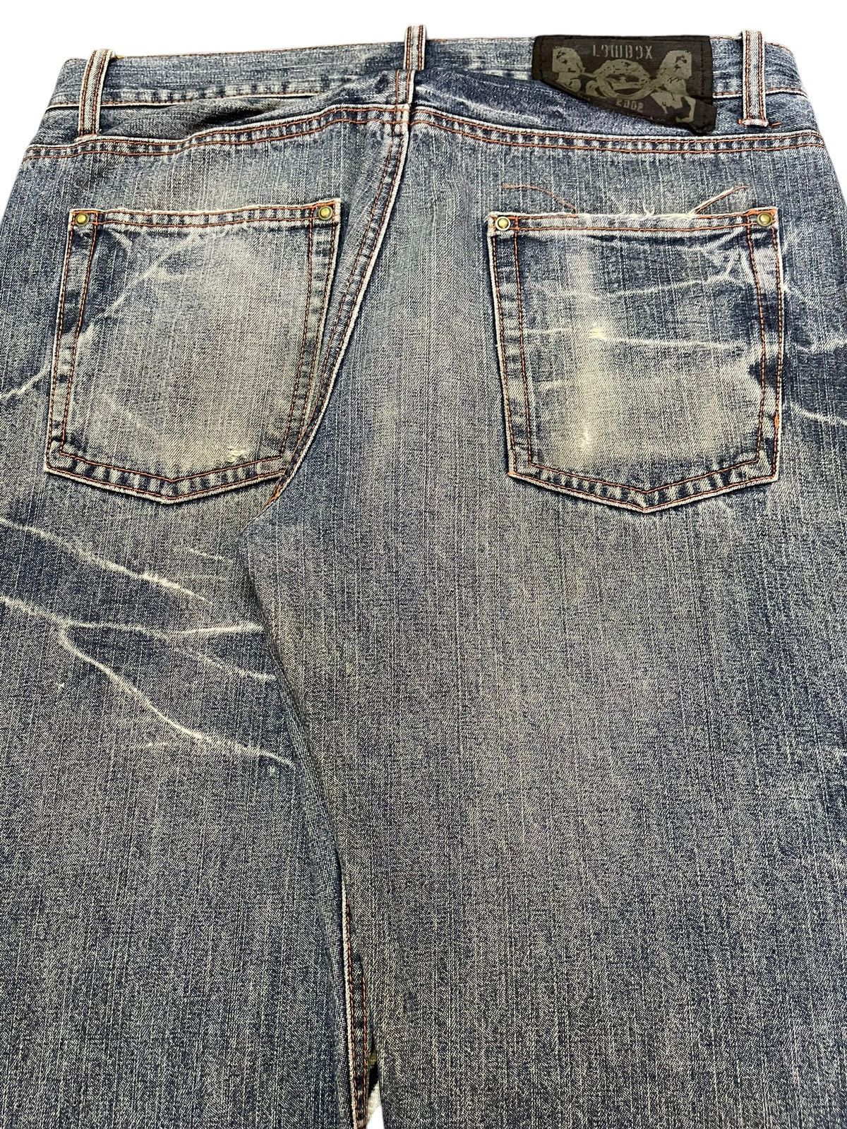 LOWBOX Vintage Lowbox Blue Faded Wash Style Loose Jeans Size US 31 - 6 Thumbnail