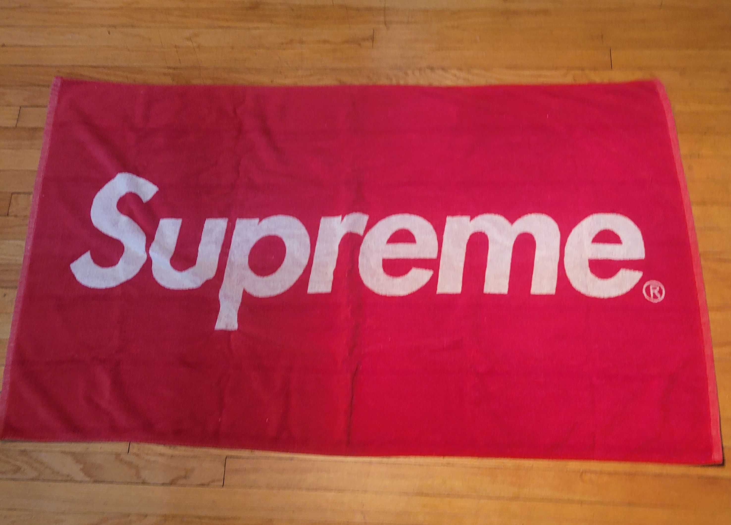 Supreme Red Beach Towel Box Logo