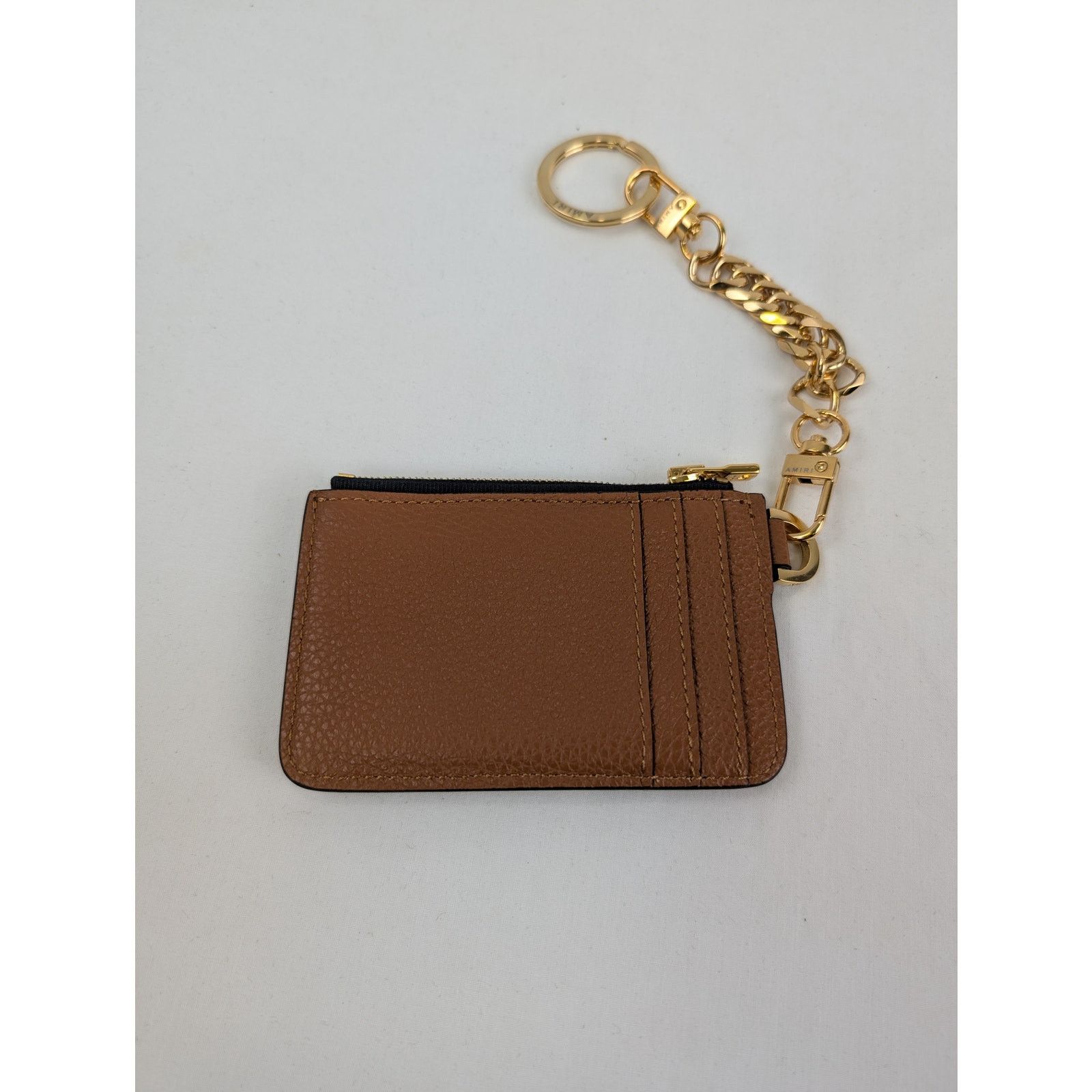 Amiri o1rshd1 Size: OS / Pebbled W/ Logo Chain Wallet in Brown Size ONE SIZE - 3 Thumbnail
