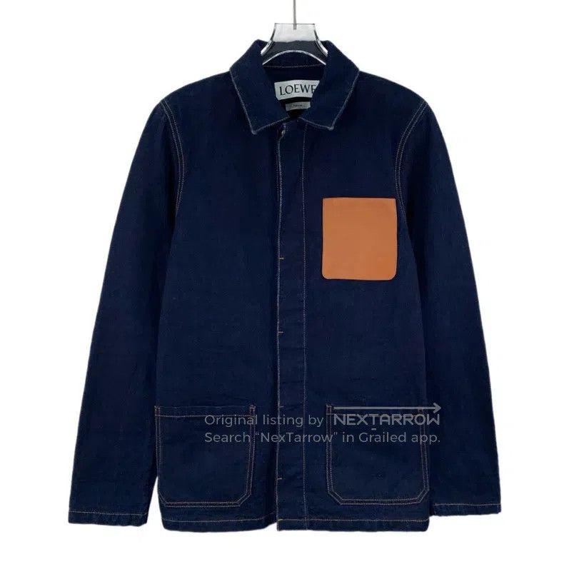 Loewe Loewe Dark Blue Logo Embossed Leather Branding Cotton Coll Size US S / EU 44-46 / 1 - 1 Thumbnail