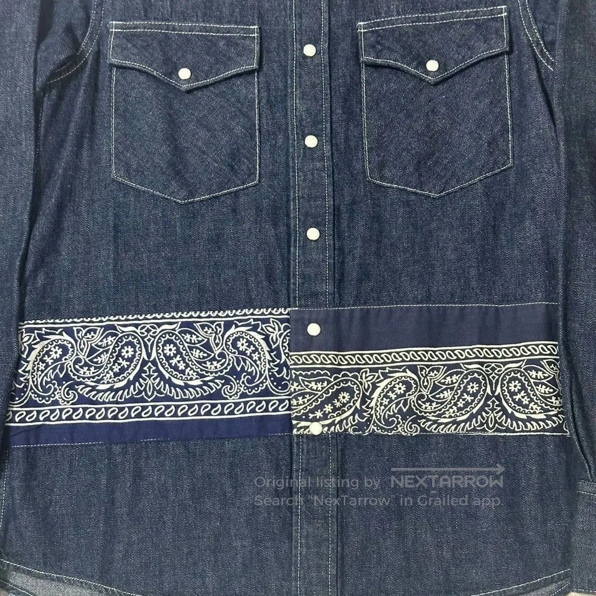 Visvim VISVIM Bandana Patchwork Denim Shirt. Size US XS / EU 42 / 0 - 3 Thumbnail