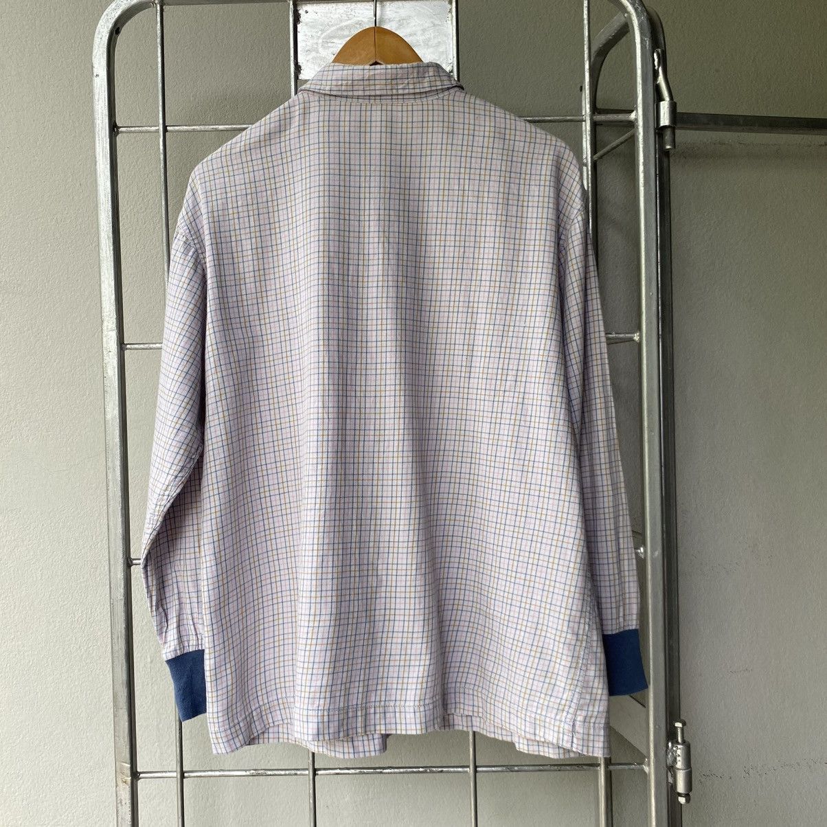 Ne-Net Né-net Checkered Long Sleeve Shirt with Bear Embroidery Size US M / EU 48-50 / 2 - 2 Thumbnail