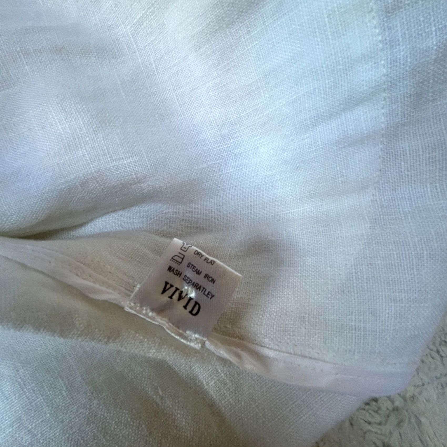 Vintage VINTAGE not applicable (skip) -> Use: Vivid White Linen Two-Button Blazer Jacket 4X 3/4 Sleeve Pockets New Womens Blazer Size XXL / US 16-18 / IT 52-54 - 4 Thumbnail