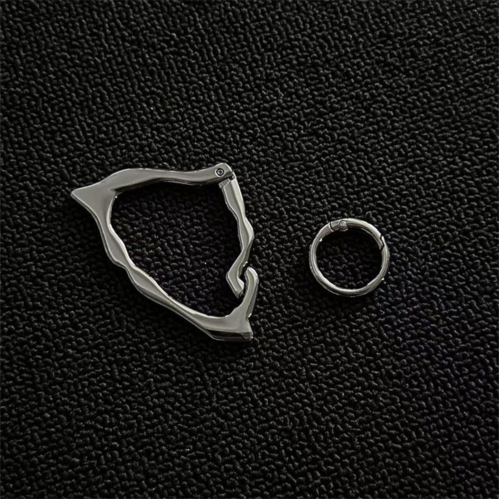 Jewelry Silver Geometric Hoop Earrings, Modern Minimalist Jewelry Size ONE SIZE - 2 Thumbnail