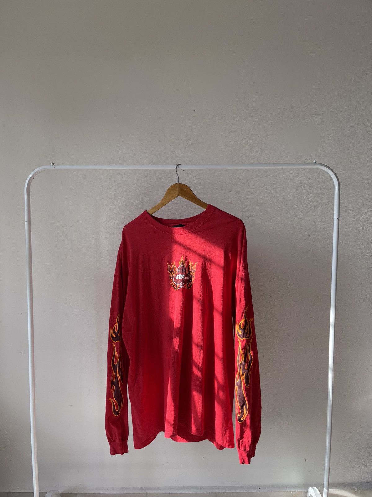 Hook-Ups × No Fear × Vintage 90s No Fear Flame Long Sleeve Size US XL / EU 56 / 4 - 5 Thumbnail