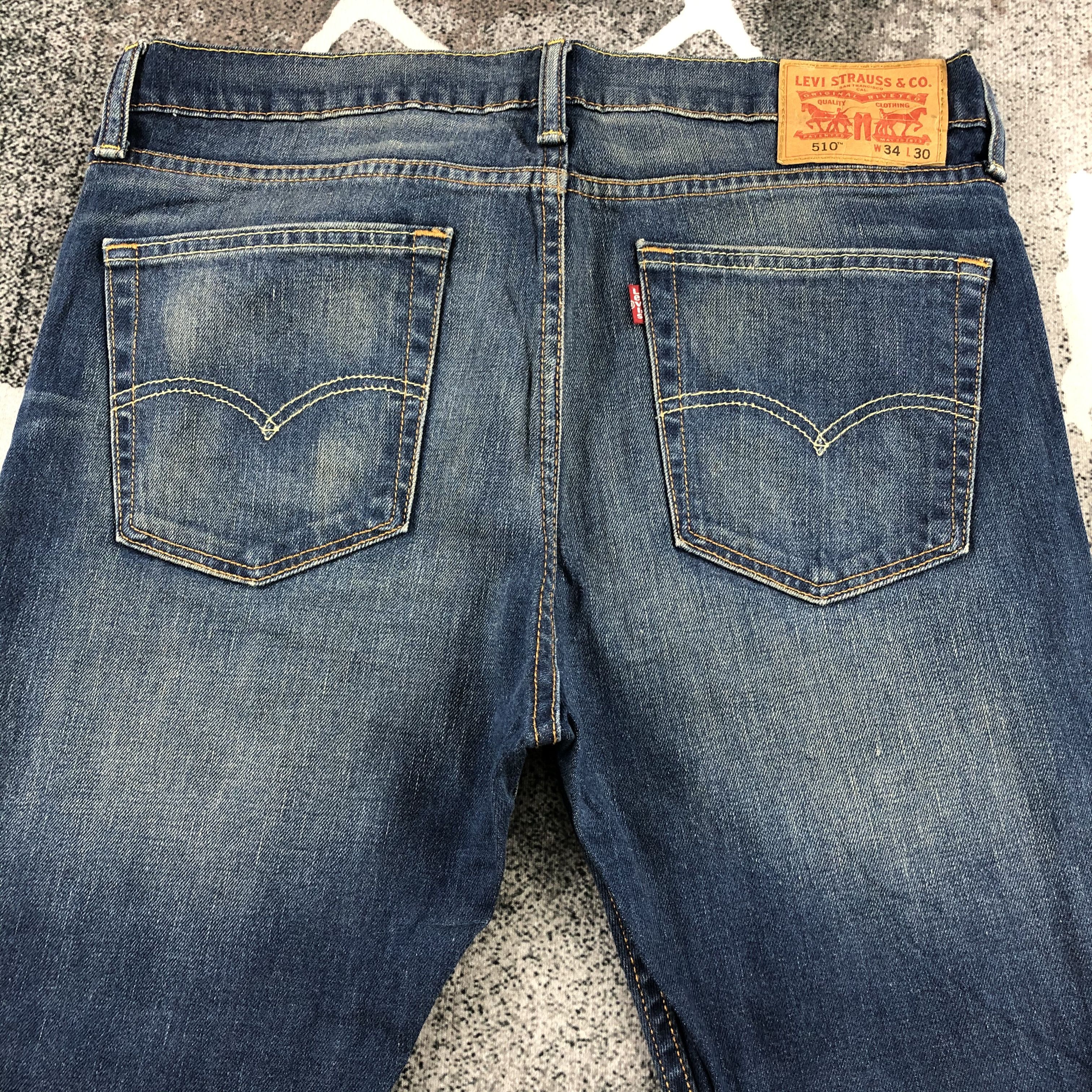 Levi's Vintage Levis 510 Jeans Faded Blue Denim KJ995 Size US 34 / EU 50 - 4 Thumbnail