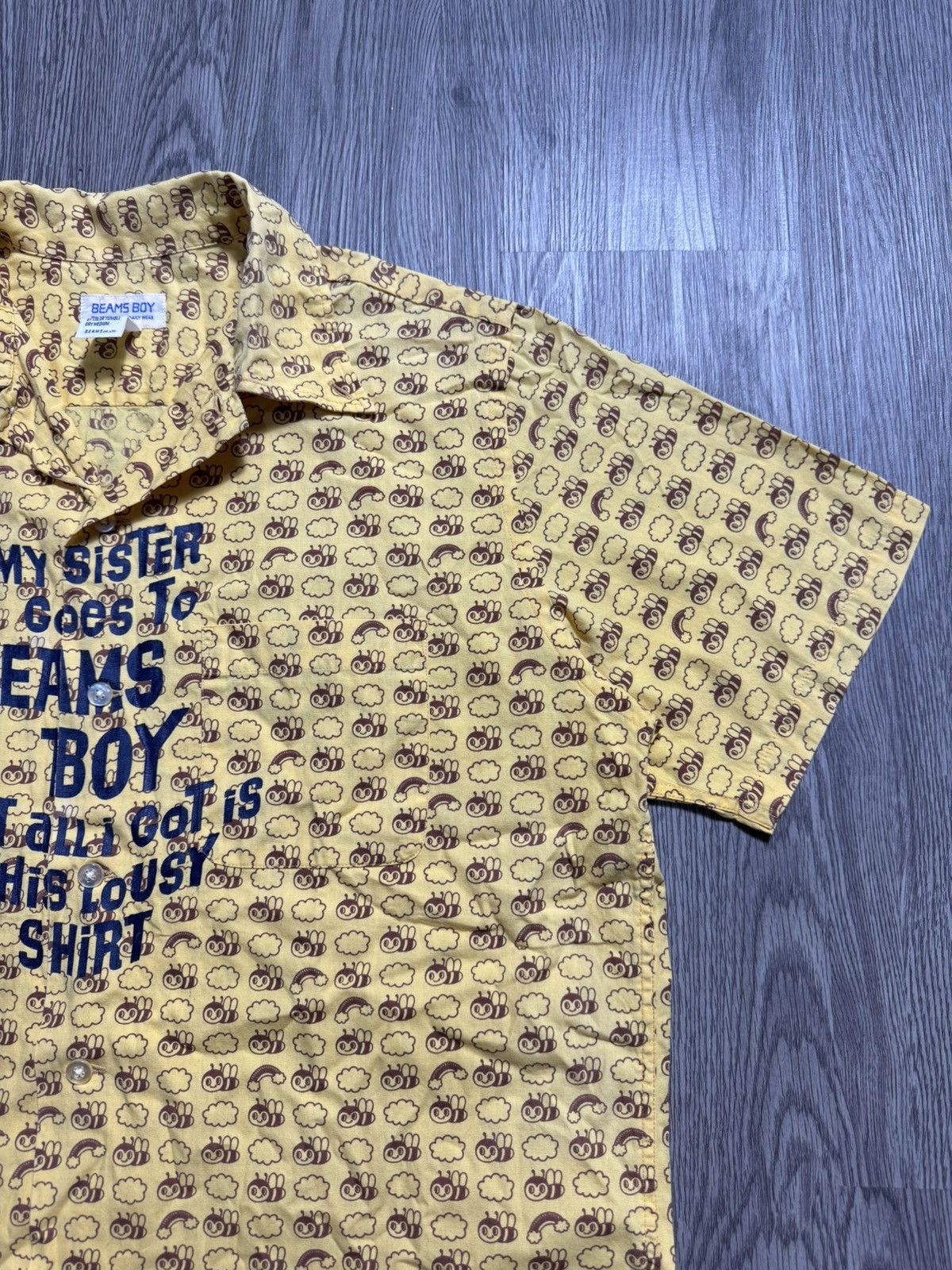 Japanese Brand Beams Boy Japan Print Bee Shirt Button Size US M / EU 48-50 / 2 - 6 Thumbnail
