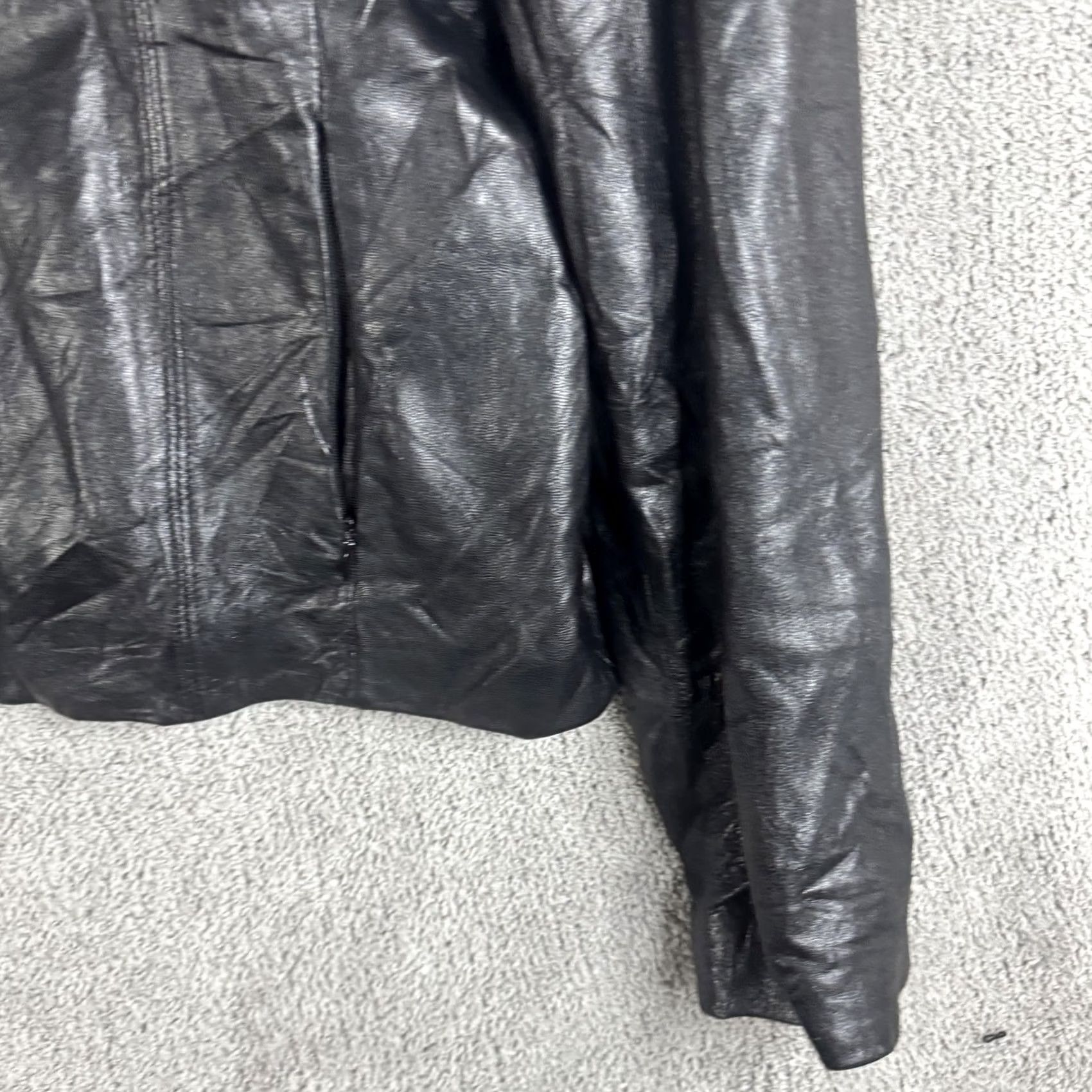 Vintage Wilsons Leather Pelle Studio Jacket Womens XL Black Leather Full Zip Lined Jacket Size XL / US 12-14 / IT 48-50 - 3 Thumbnail
