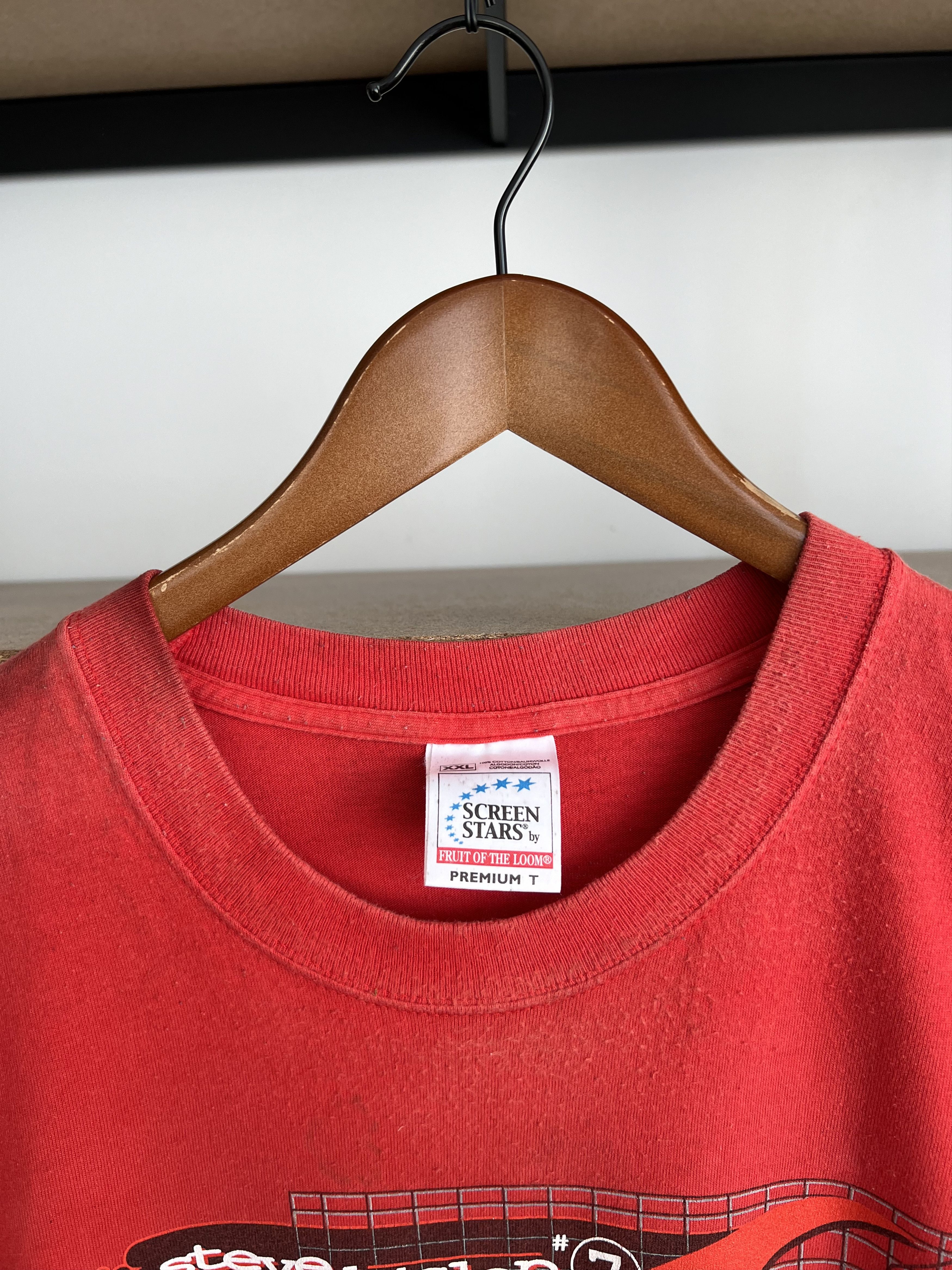 Vintage Vintage 90s Ducati Steve Hislop #7 Moto Racing Red T-shirt Size US XXL / EU 58 / 5 - 13 Thumbnail