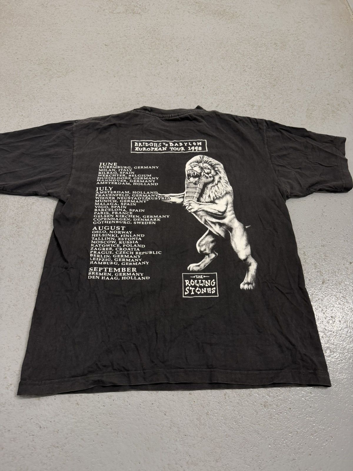Band Tees Vintage 1998 The Rolling Stones Briges To Babylon Tour Tee Size US L / EU 52-54 / 3 - 14 Thumbnail