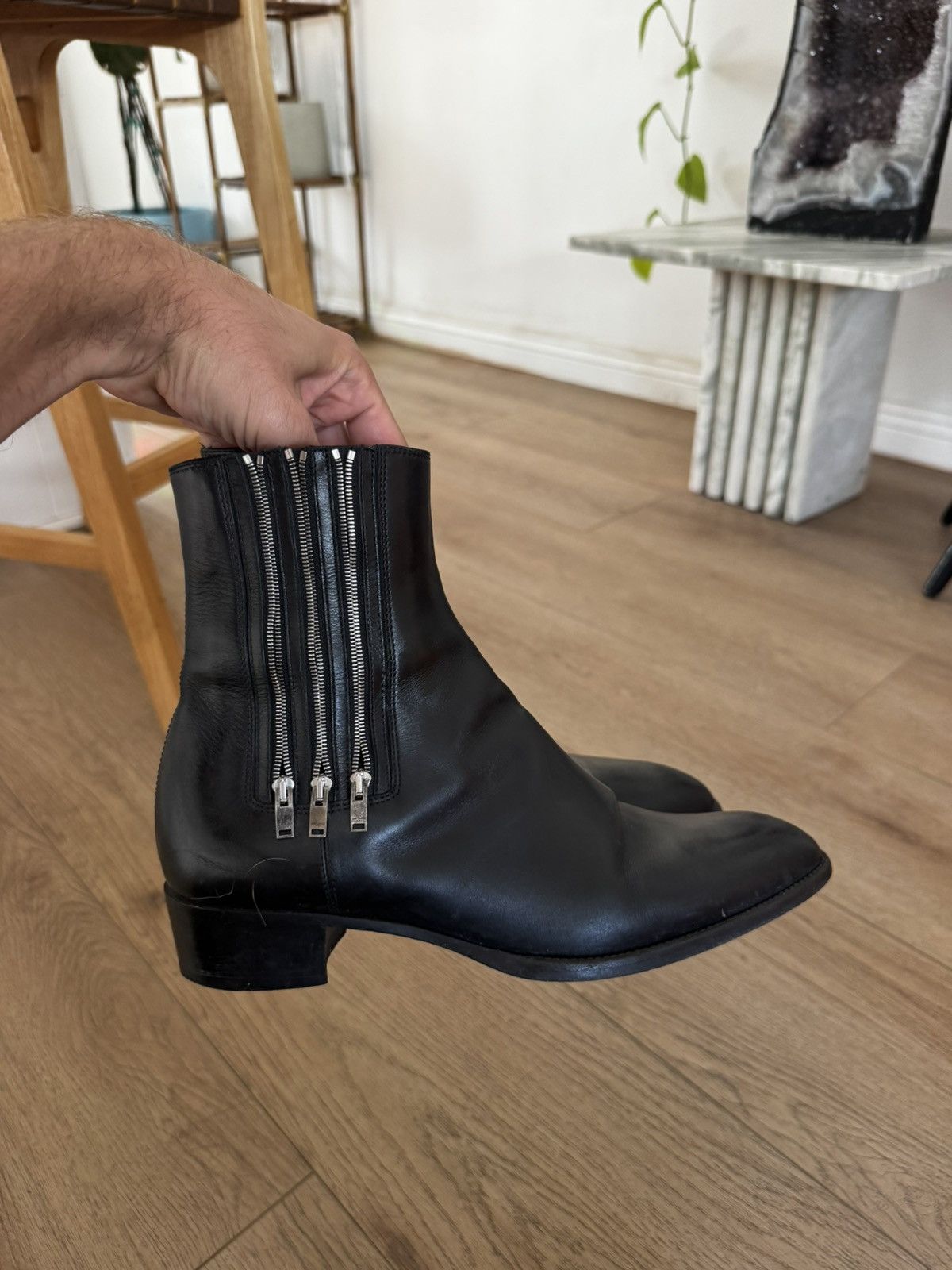 Saint Laurent Paris Hedi triple zip wyatt Size US 7 / EU 40 - 1 Thumbnail