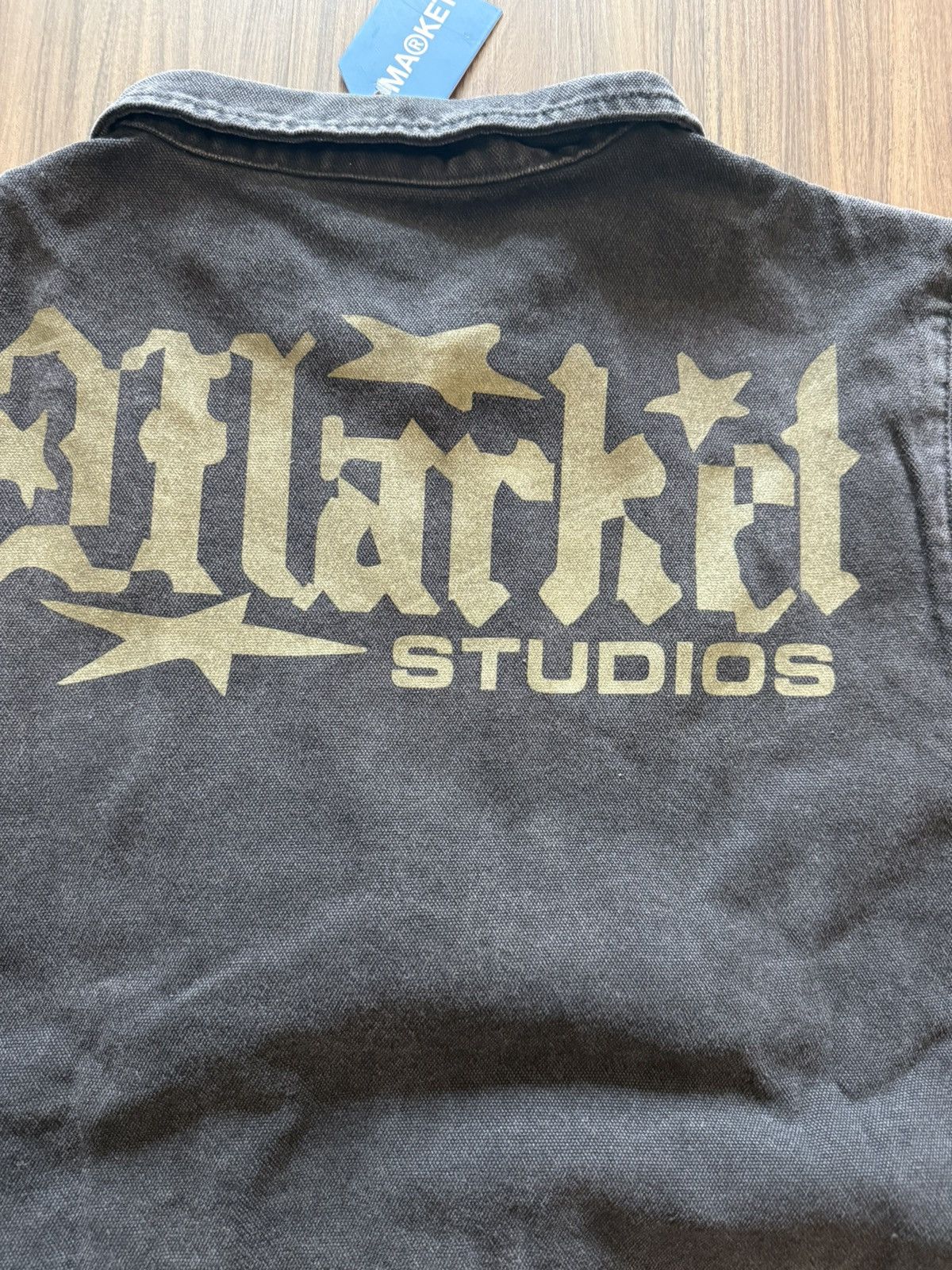 Market Market Studios Washed Black Canvas Zip Jacket – XL Size US XL / EU 56 / 4 - 2 Thumbnail