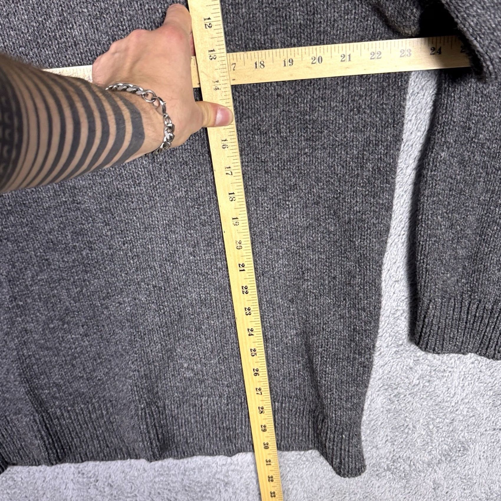 Vintage L.L. Bean Sweater Mens XLT XL Tall Fisherman Knit Pullover Jumper Ragg Lambswool Gray Size US XL / EU 56 / 4 - 6 Thumbnail