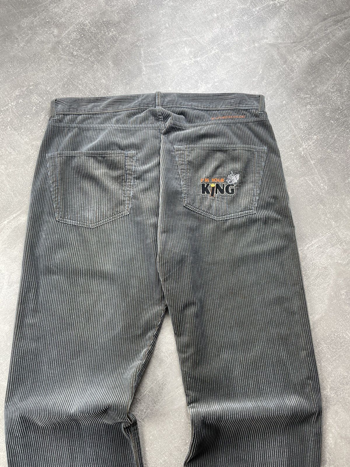 Cartoon Network × Jean Charles De Castelbajac × Vintage JCdeCastelbajac Hip Hop Tom&Jerry Corduroy Baggy Pants Size US 36 / EU 52 - 2 Thumbnail