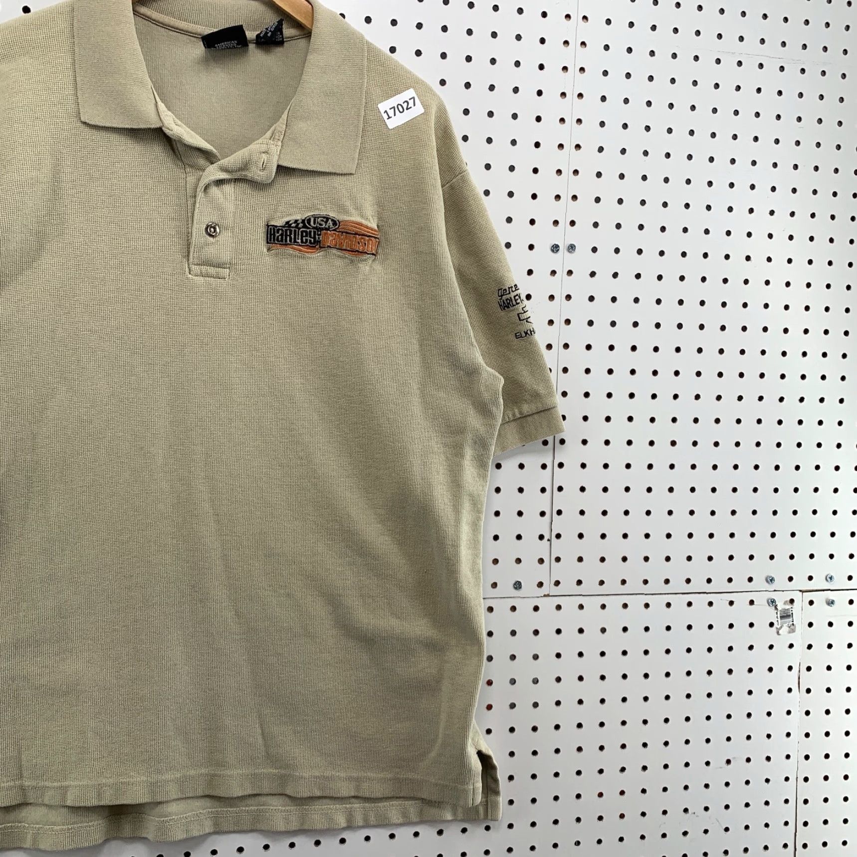 Harley Davidson VINTAGE Harley-Davidson Motorcycle Polo Shirt Brown Large Embroidered USA Made Size US L / EU 52-54 / 3 - 4 Thumbnail