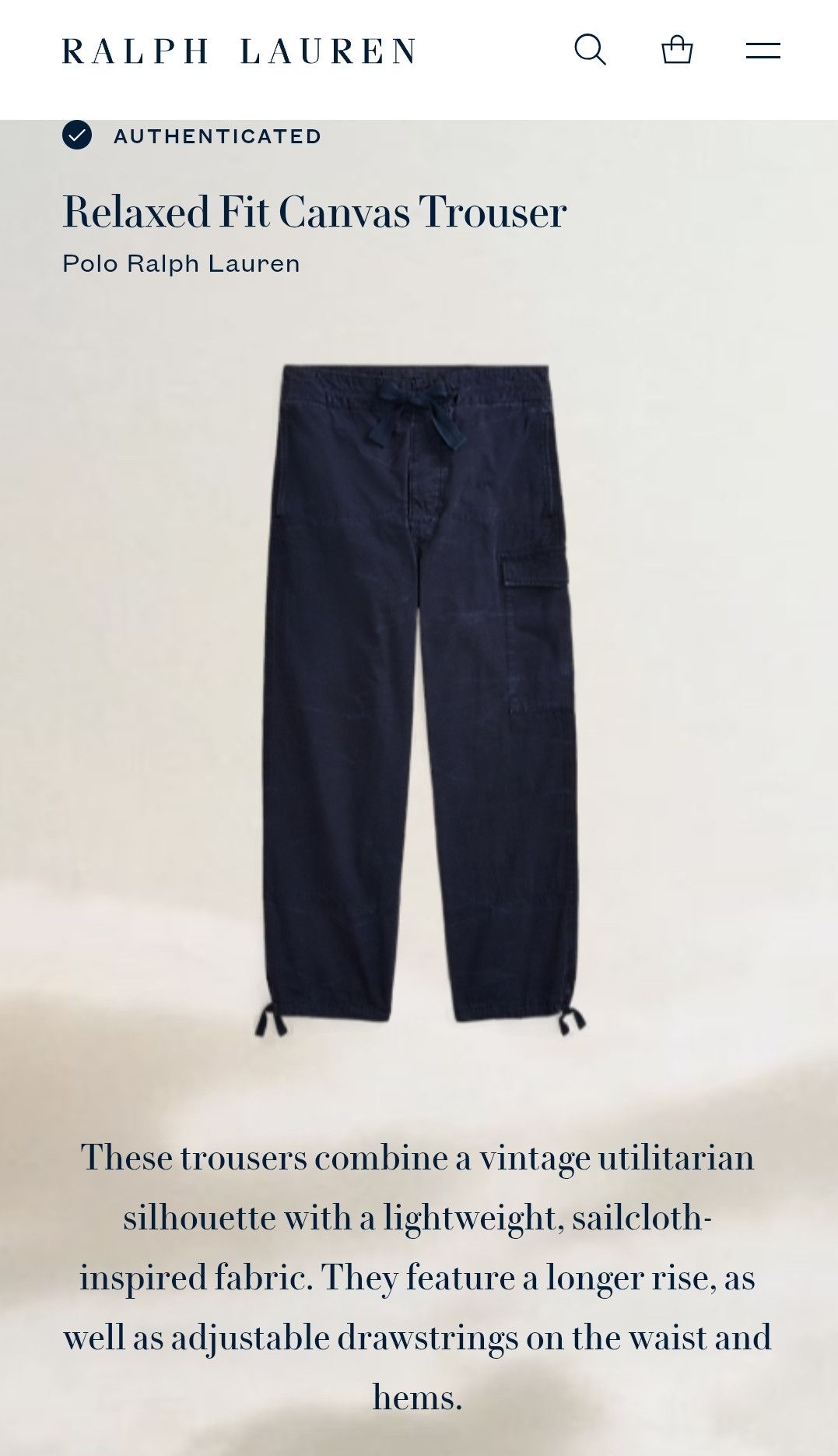 Polo Ralph Lauren Polo Ralph Lauren Regatta Naval Edition Canvas Trouser Size US 33 - 12 Thumbnail