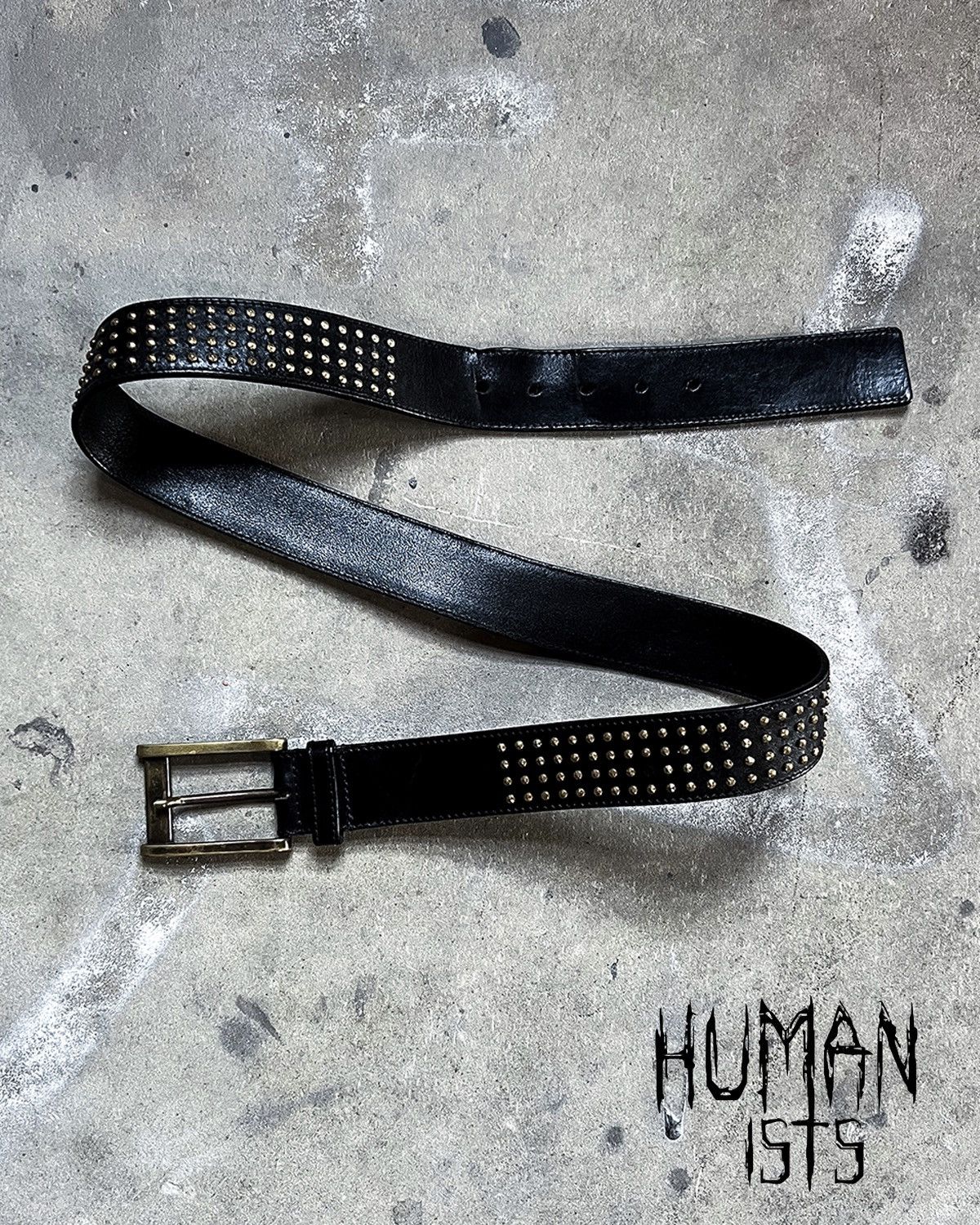 【Dior homme】04ss Strip期 Studded belt Dior Homme SS04 Strip Studded Belt - Ākaibu Store