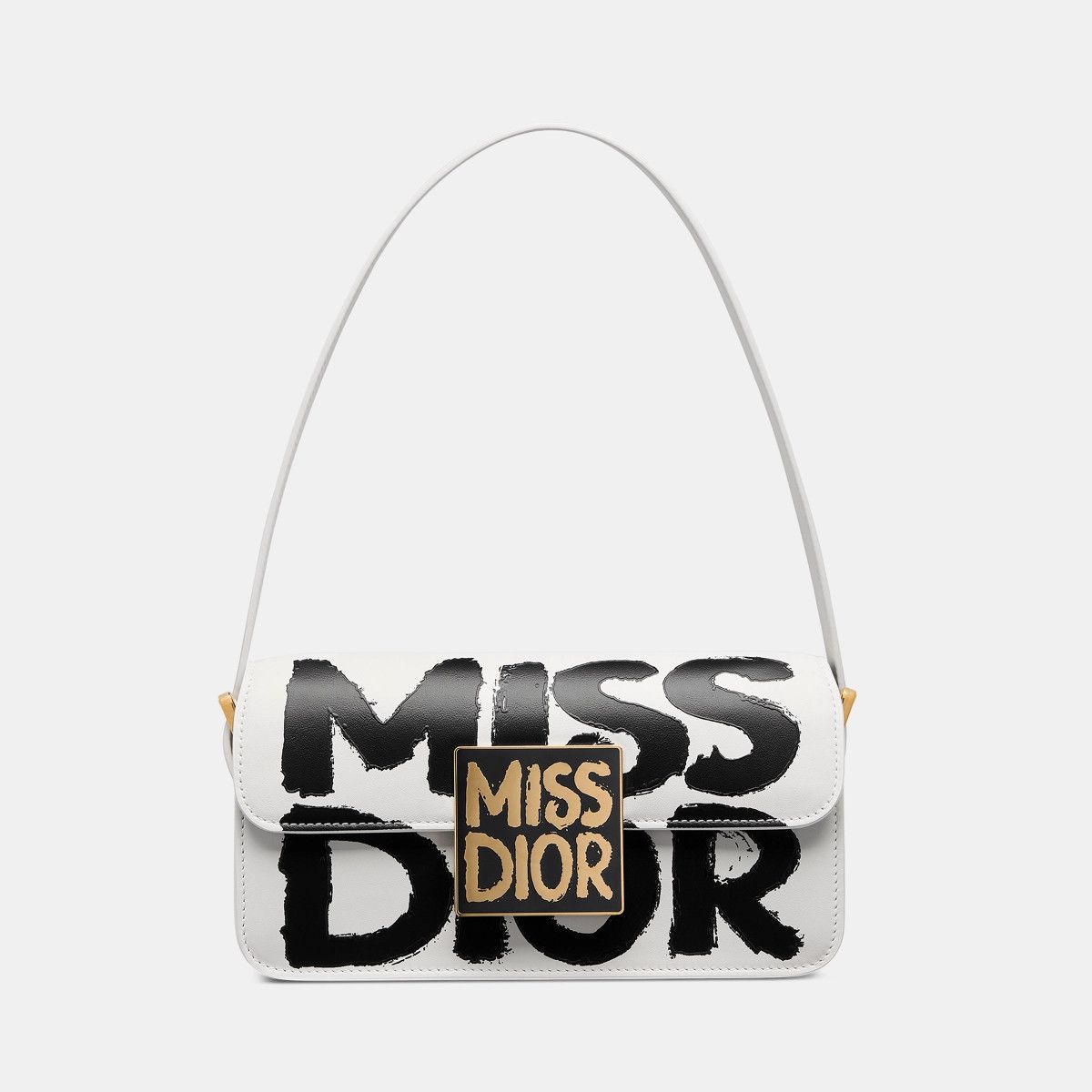 Dior o1bcso1str0226 Size:OS/Miss Dior Flap Bag in White/Black Size ONE SIZE - 2 Thumbnail