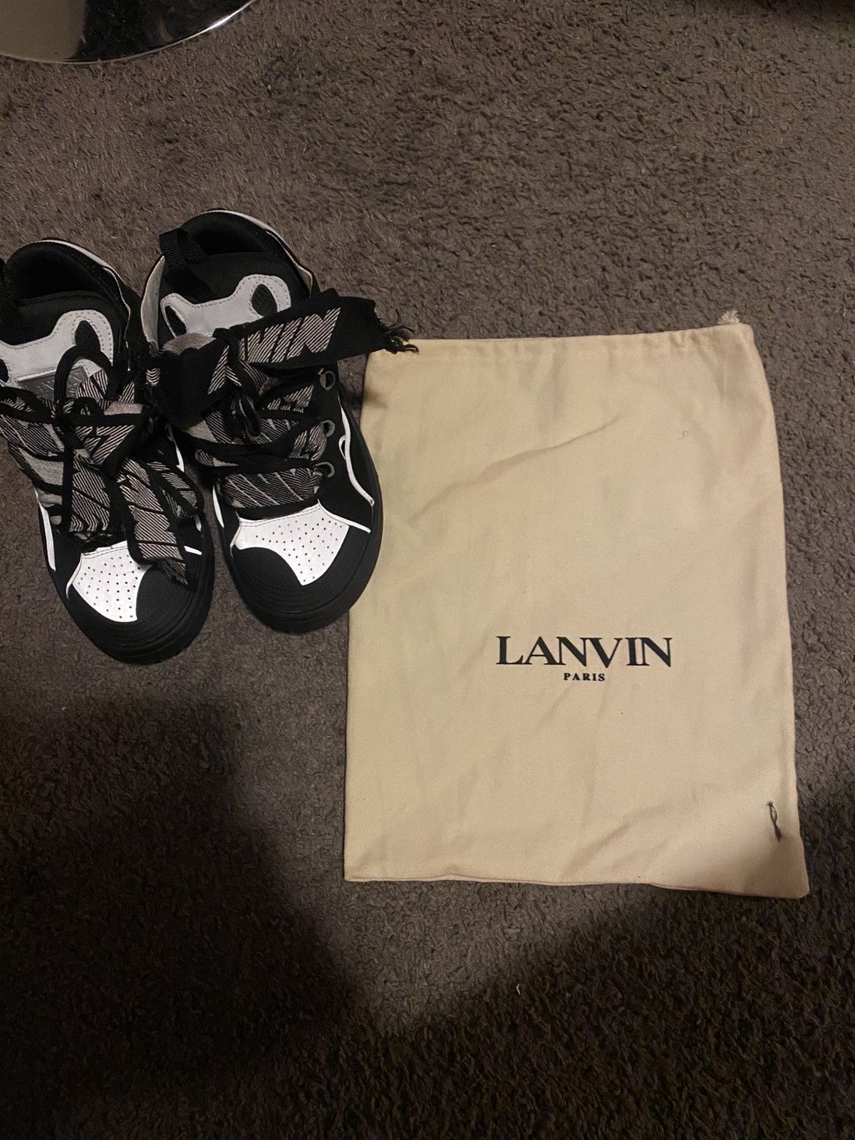 Lanvin Lanvin Curb Sneaker Black/Grey Size US 8 / IT 38 - 6 Thumbnail