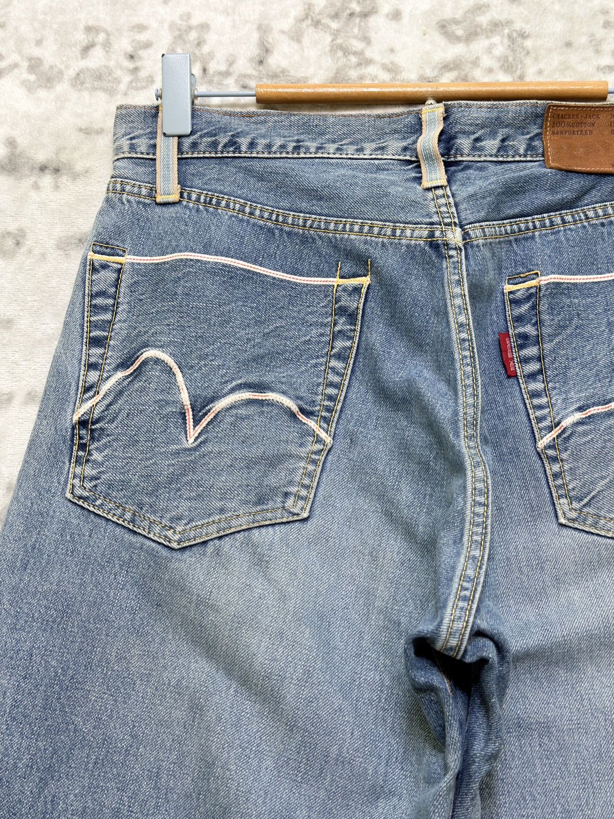 Japanese Brand Vintage Cracker Jack Selvedge Light Washed Denim Jeans Size US 28 / EU 44 - 11 Thumbnail