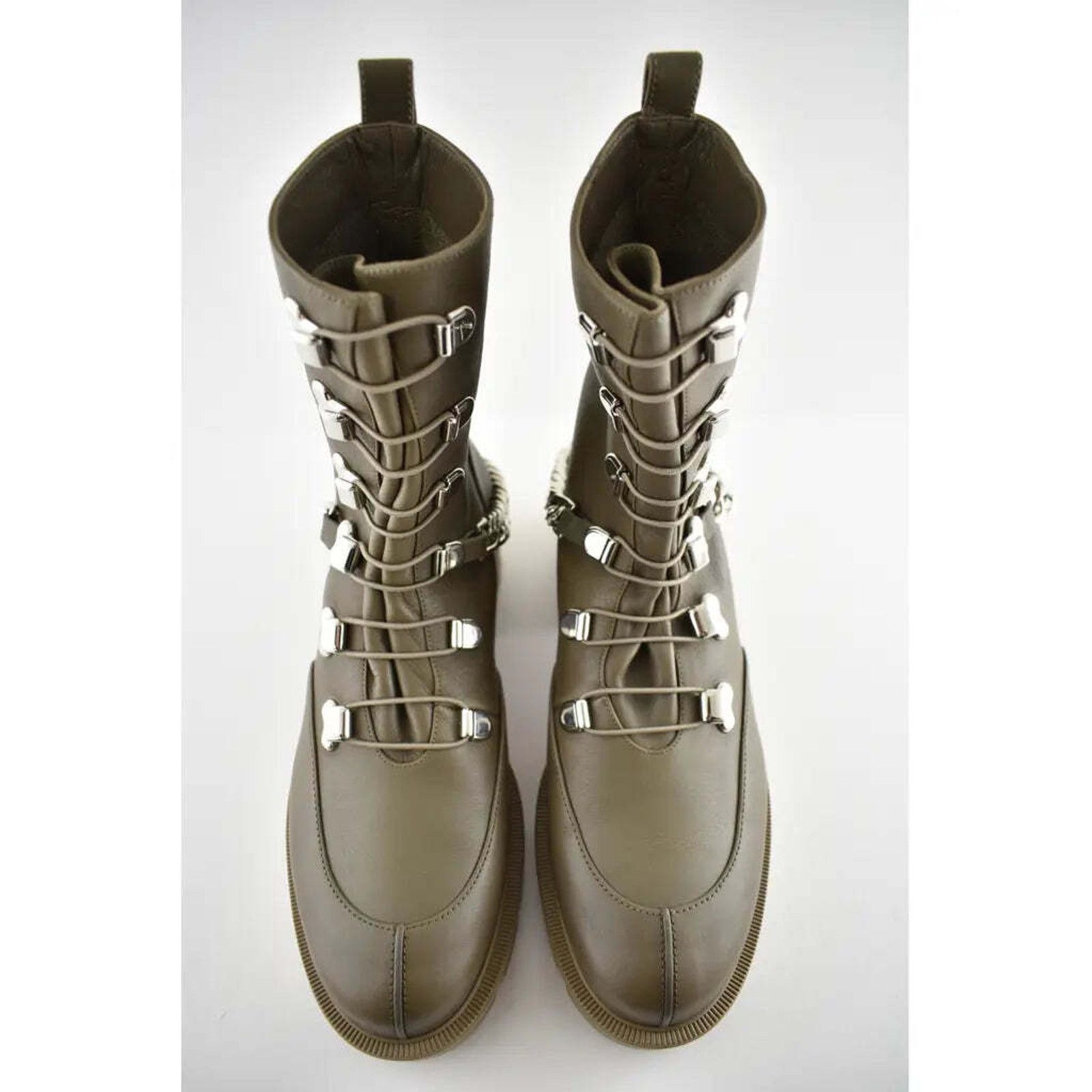Christian Louboutin Christian Louboutin Horse Flat Silex Grey Leather Combat Size US 6 / IT 36 - 8 Thumbnail
