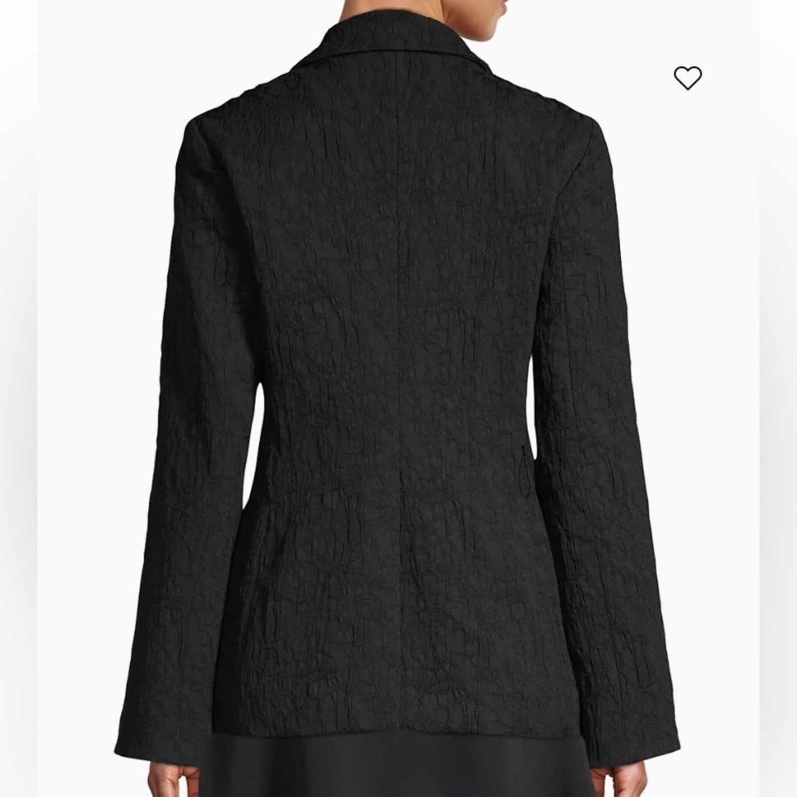 Other Josie Natori $895 Textured Split Sleeve Black Blazer 6 EUC Size M / US 6-8 / IT 42-44 - 13 Thumbnail
