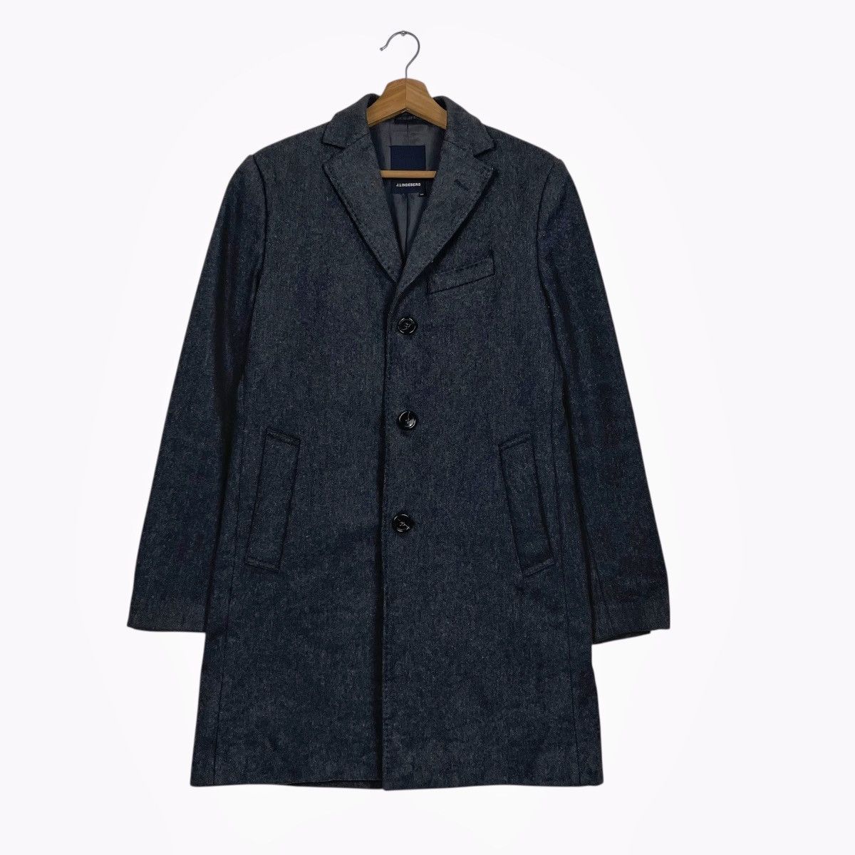 J.Lindeberg J.Lindeberg Wool Black Coat Size US S / EU 44-46 / 1 - 1 Thumbnail