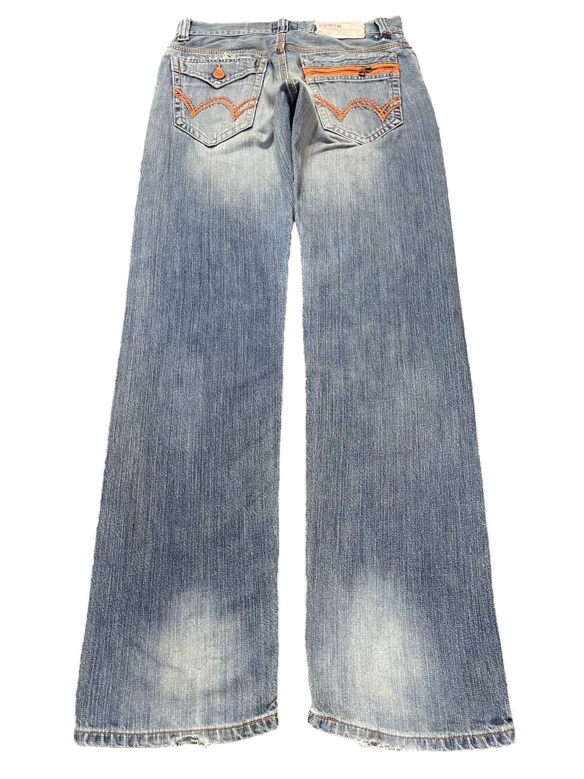Edwin Vintage Edwin Blue Faded Wash Distressed Style Jeans Size US 30 / EU 46 - 2 Thumbnail