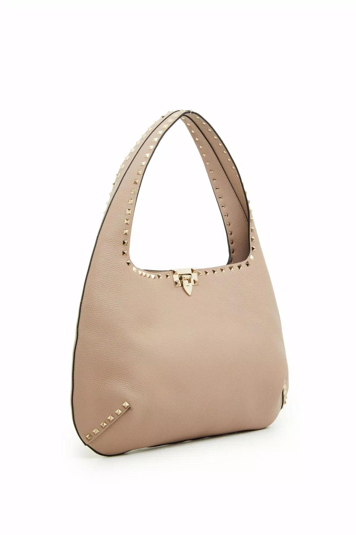 Valentino o1s1wg110426 Size: OS / Rockstud Spike Small Hobo Bag Beige Size ONE SIZE - 2 Thumbnail