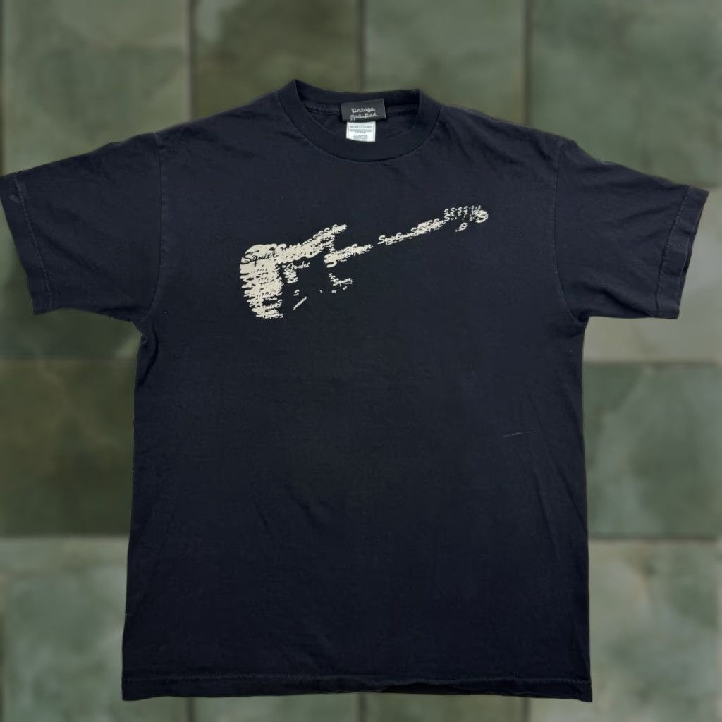 Fender VINTAGE Fender Squier T Shirt Men Adult Medium Black Cotton Short Sleeve Crew Neck Music Band Rock And Roll 90s Womens Mens Boys Girls? Size US M / EU 48-50 / 2 - 1 Thumbnail