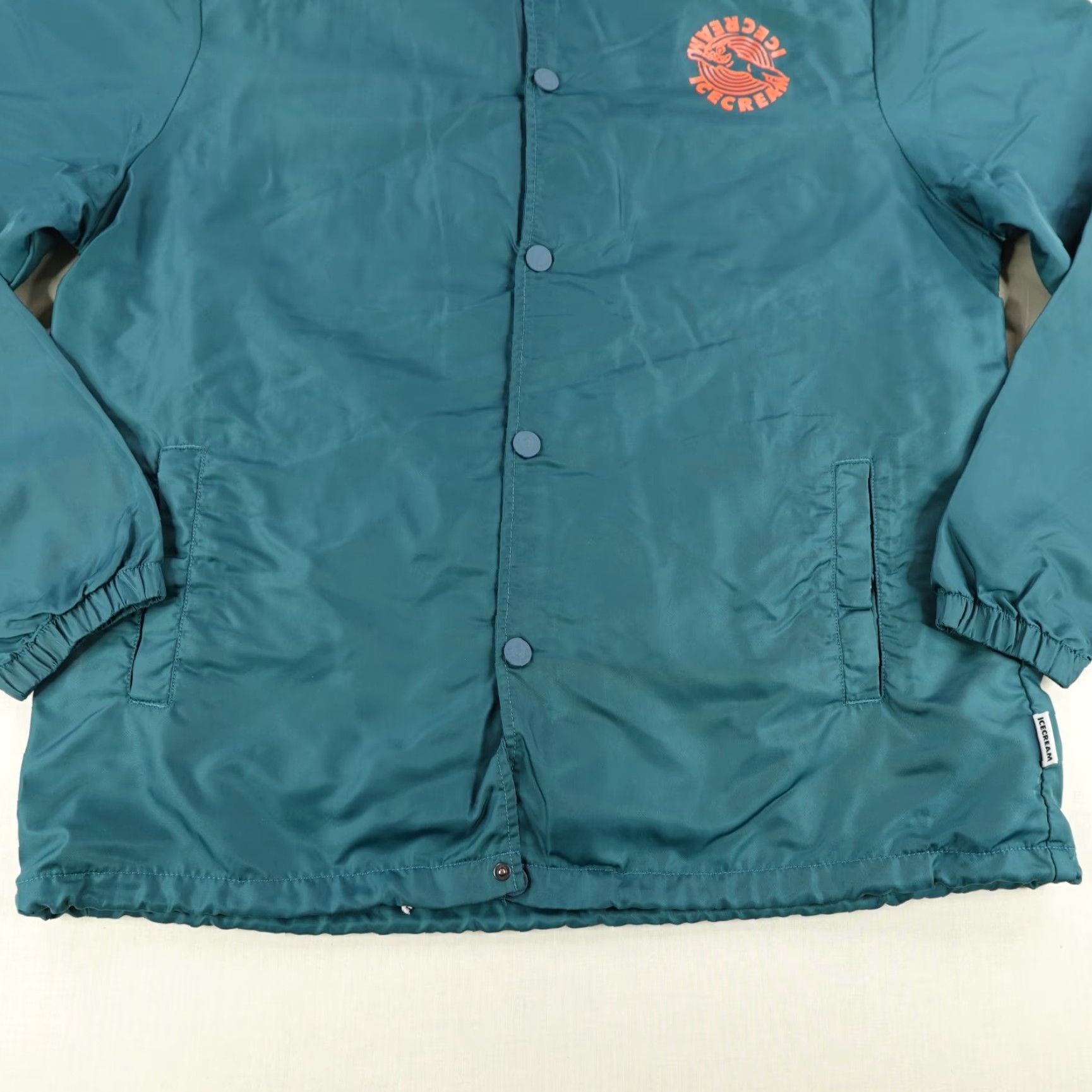 Vintage VINTAGE Ice Cream Windbreaker Jacket Mens 2XL Green Teal Nylon Casual Outdoor Hip Hop Size US XXL / EU 58 / 5 - 5 Thumbnail
