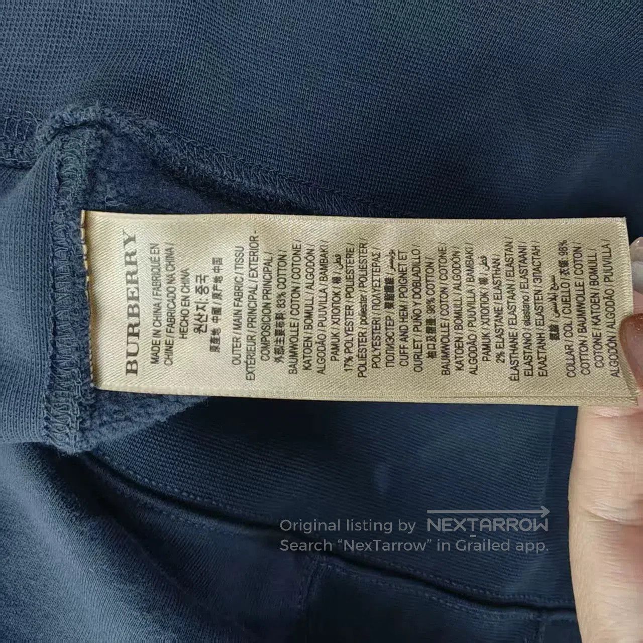 Burberry burberry blue sweatshirt with subtle logo design. Size US M / EU 48-50 / 2 - 5 Thumbnail