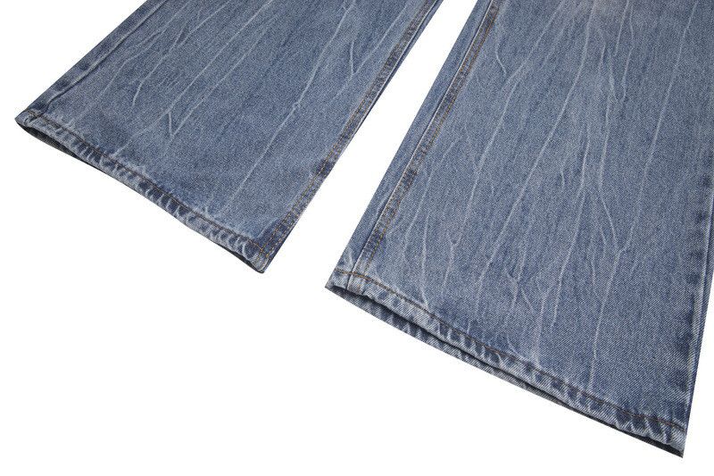 Vintage American-style distressed washed loose jeans Size US 32 / EU 48 - 6 Thumbnail