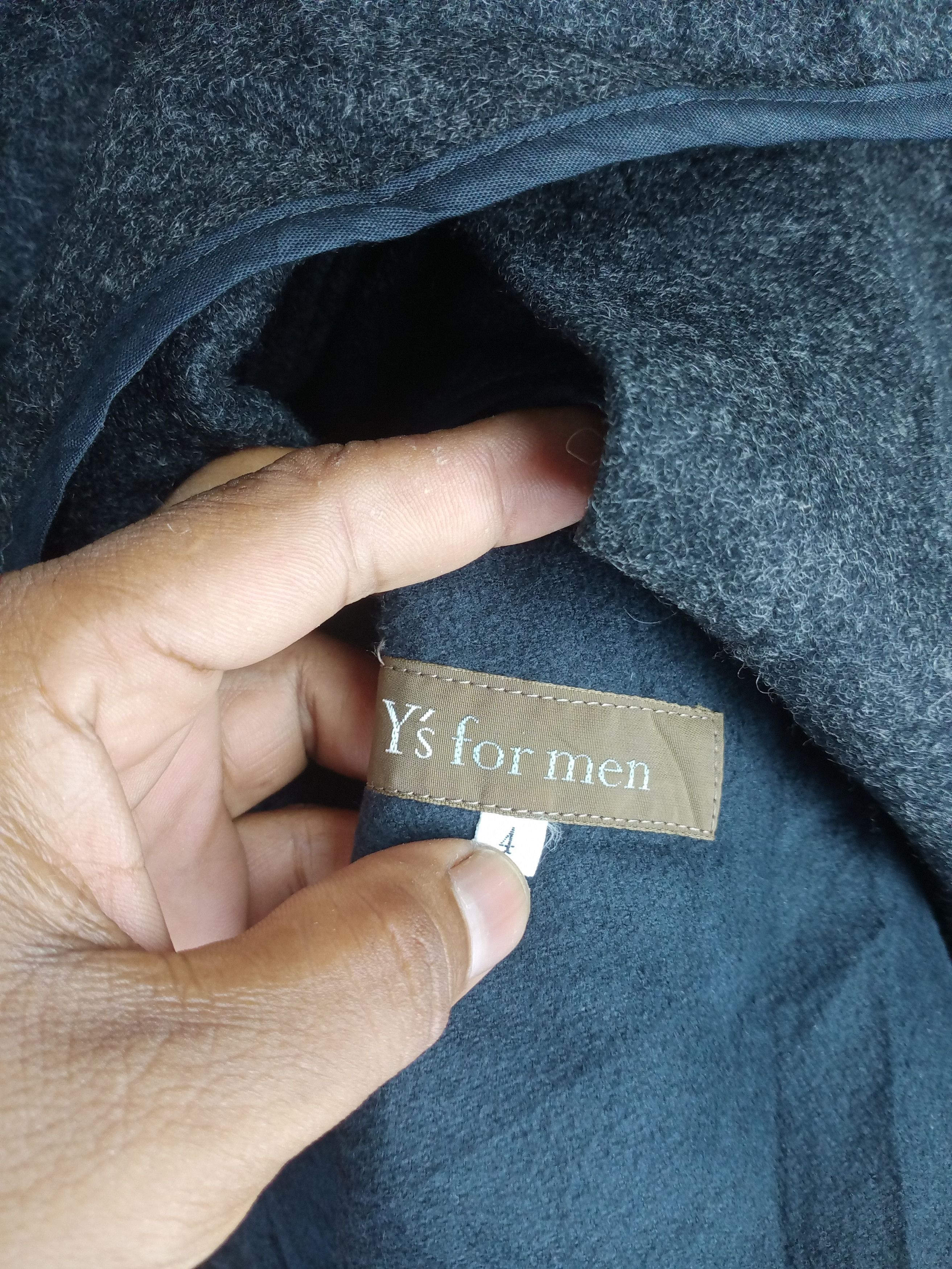 Yohji Yamamoto Yohji Yamamoto Y's For Men Belted Laine Wool Coat Jacket Size US XL / EU 56 / 4 - 9 Thumbnail