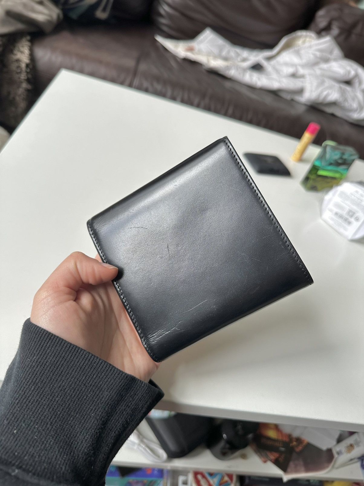 Cartier Cartier Love Collection Leather Trifold Wallet Black Compact Size ONE SIZE - 3 Thumbnail