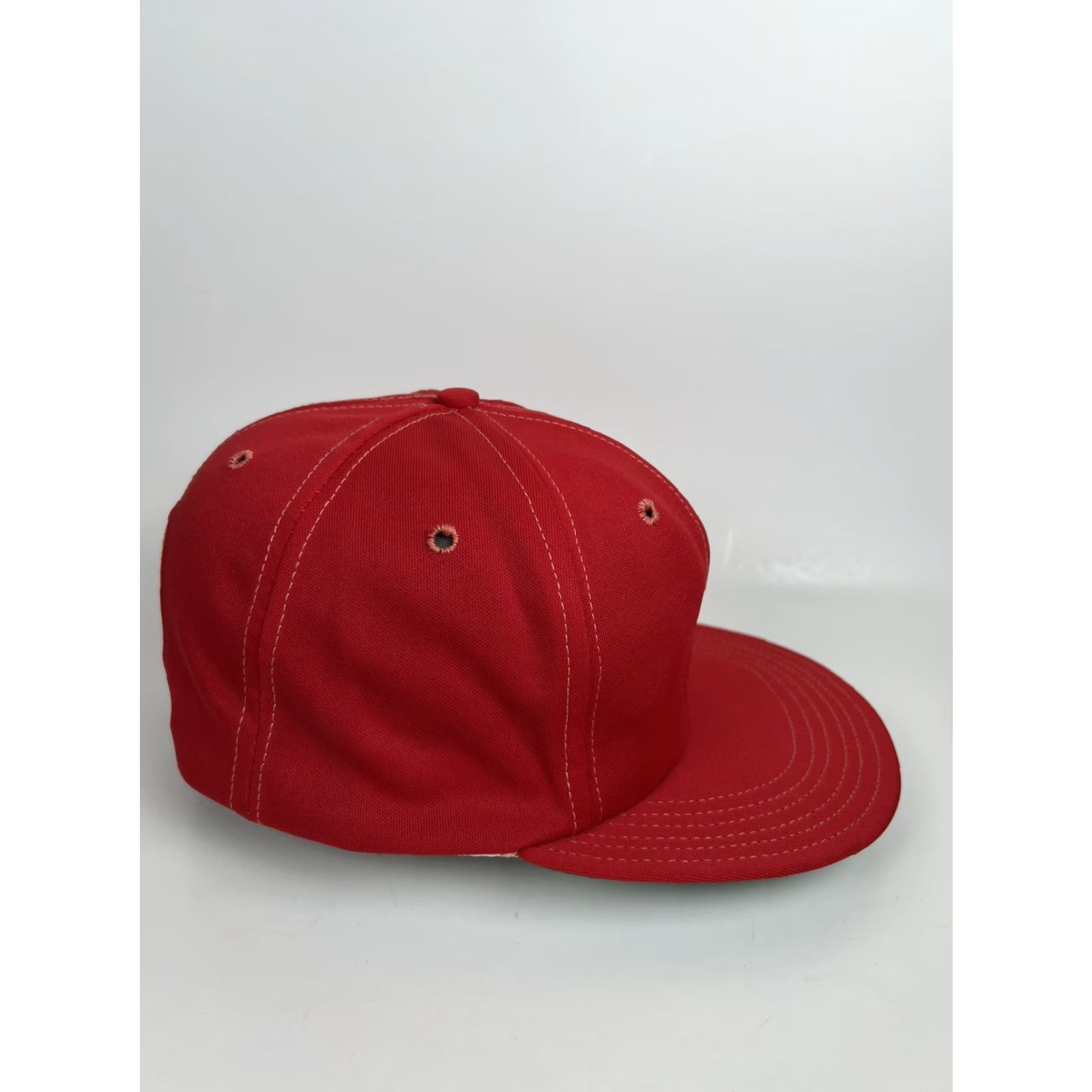 Vintage VINTAGE Red Snapback Hat Knit Stretch USA 90s Men One Size Adjustable Cap Size ONE SIZE - 5 Thumbnail