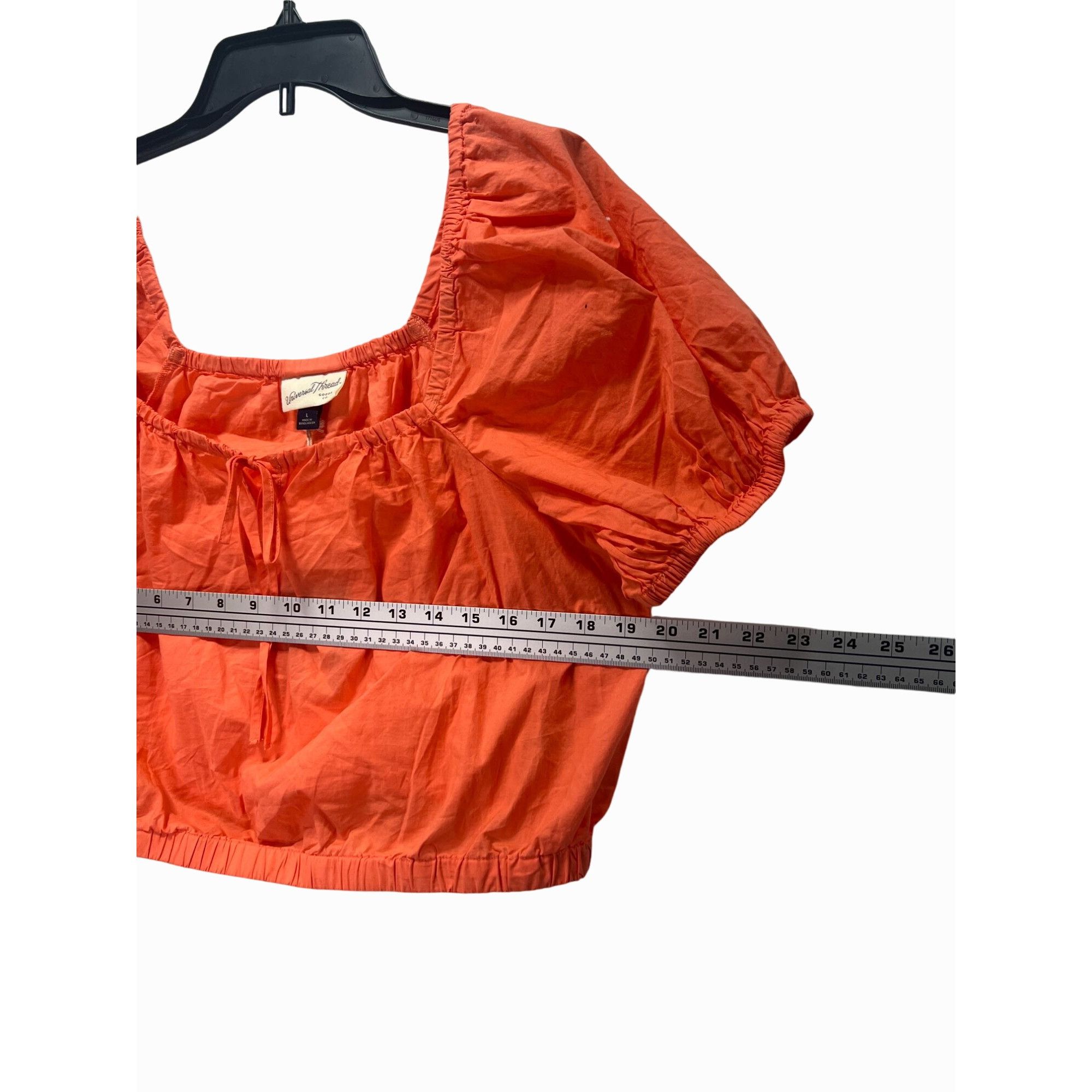 Other Universal Thread - Women's Puff Short Sleeve Peasant Top - O Size L / US 10 / IT 46 - 4 Thumbnail