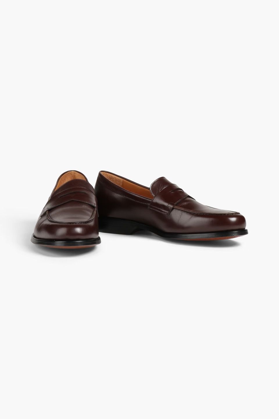 Officine Generale o1mle1025 Parker Smooth Leather Loafer in Brown Size US 8 / EU 41 - 2 Thumbnail