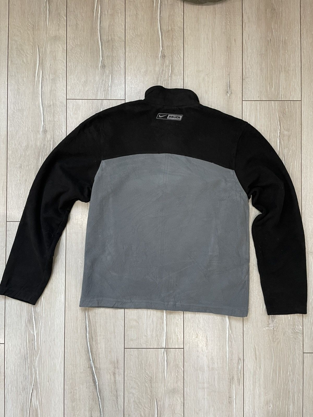 Nike × Vintage 🇺🇸 Vintage 90s Nike Bauer Logo Swoosh fleece drill size M Size US M / EU 48-50 / 2 - 5 Thumbnail