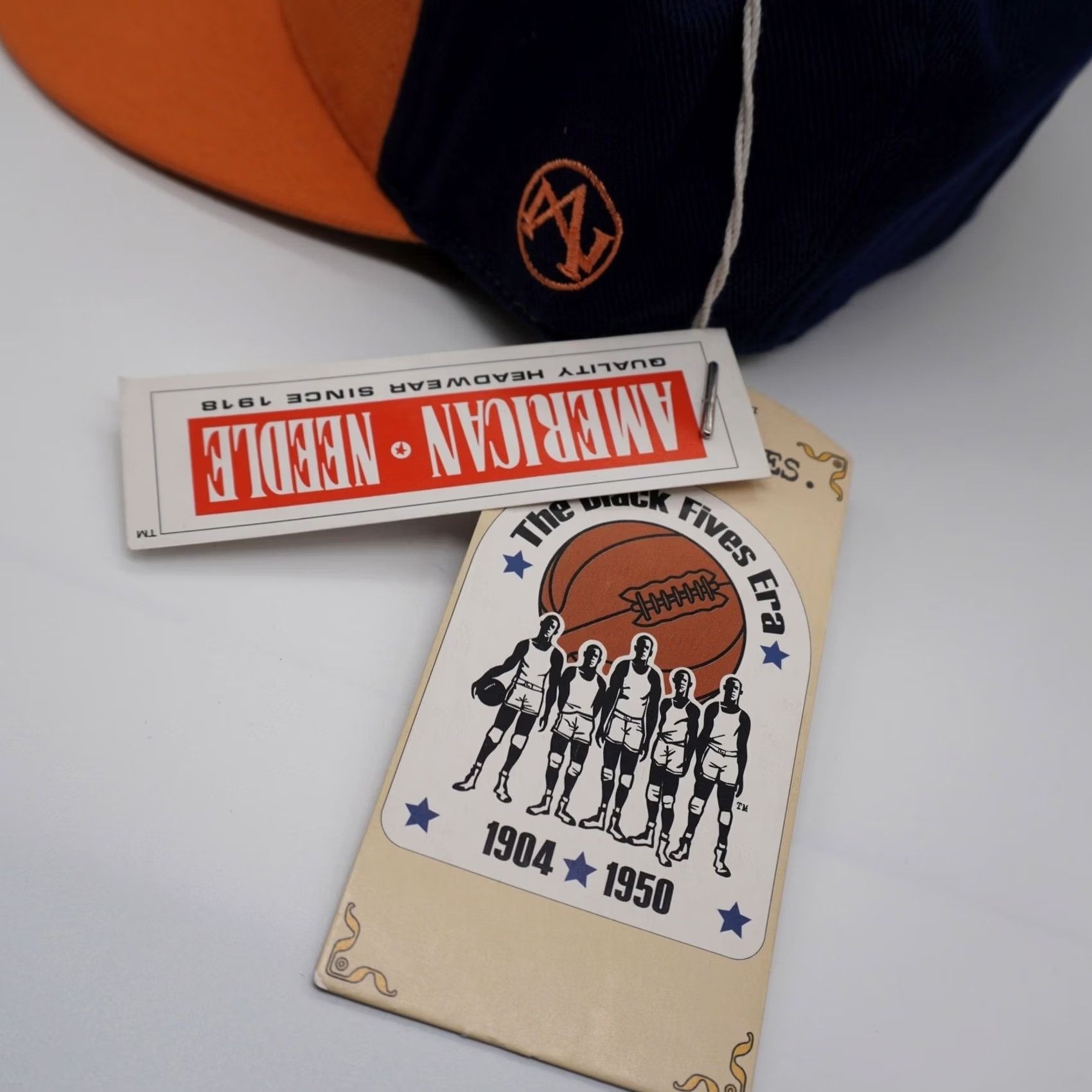 American Needle American Needle Lincoln University Hat Mens 7 5/8 Blue Orange Black Fives Fitted Size ONE SIZE - 6 Thumbnail
