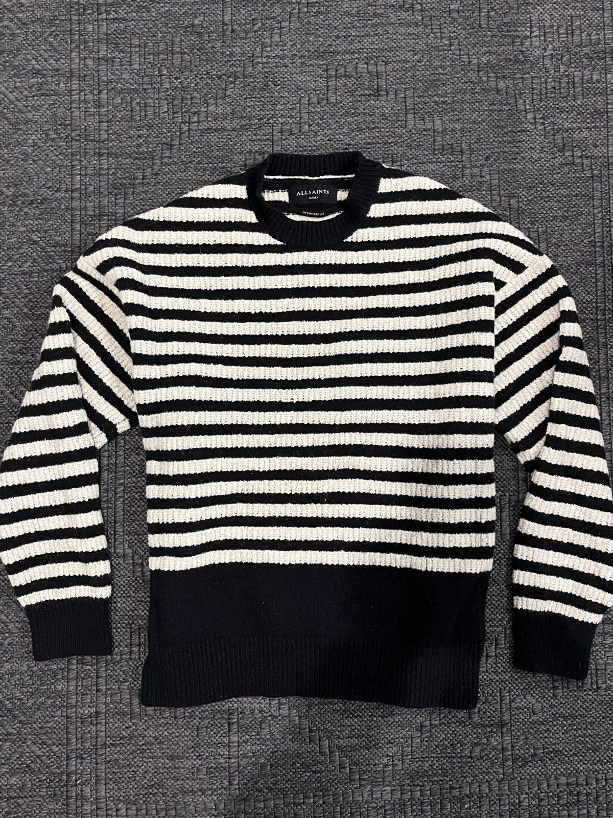 Allsaints All saints Black And White Striped Knitted Sweater Size US S / EU 44-46 / 1 - 1 Thumbnail