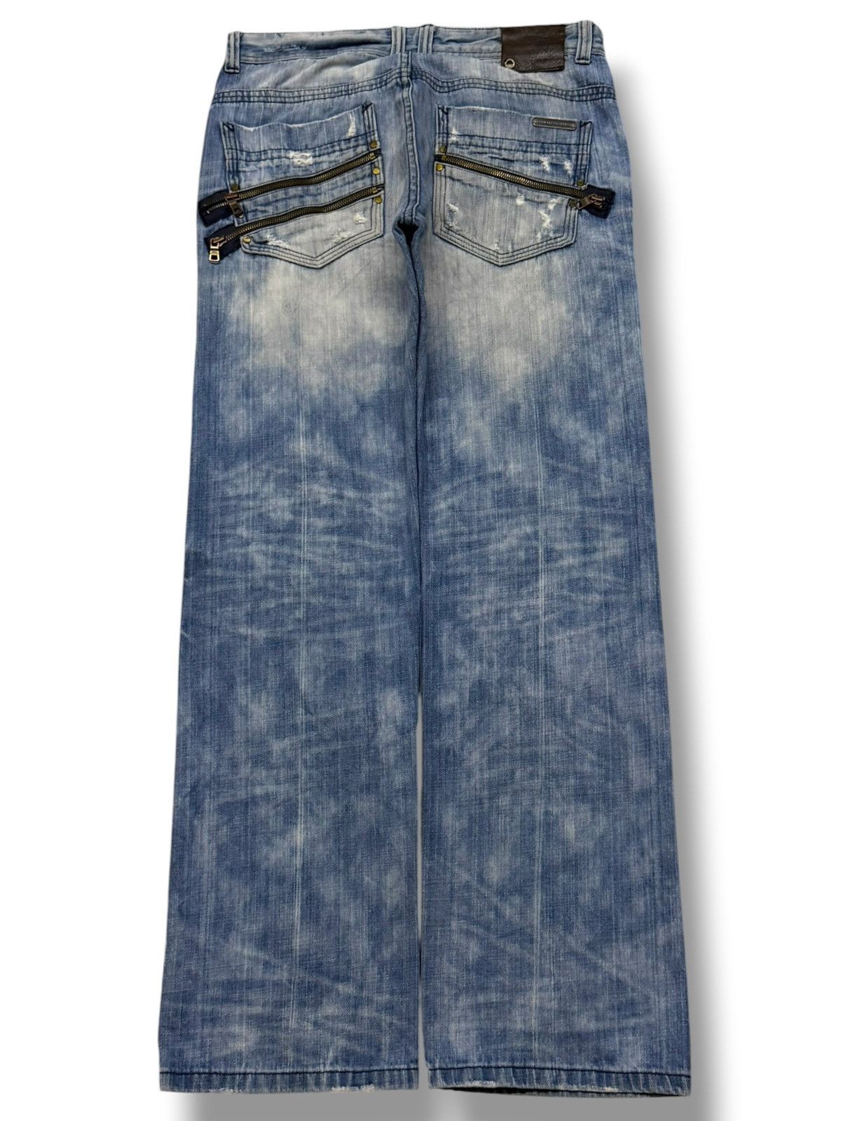 Armani Exchange Vintage Y2K Armani Exchange A|X Bleach Jeans | Faded | W33 Size US 33 - 3 Thumbnail