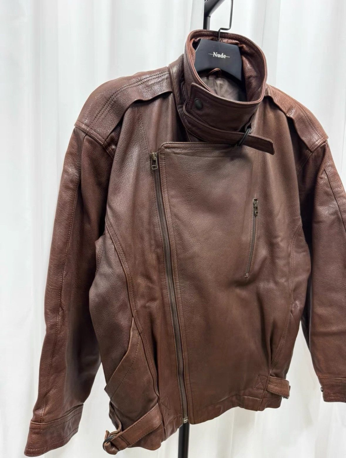Issey Miyake Issey Miyake Early Leather Short Wide Jacket Size US L / EU 52-54 / 3 - 2 Thumbnail