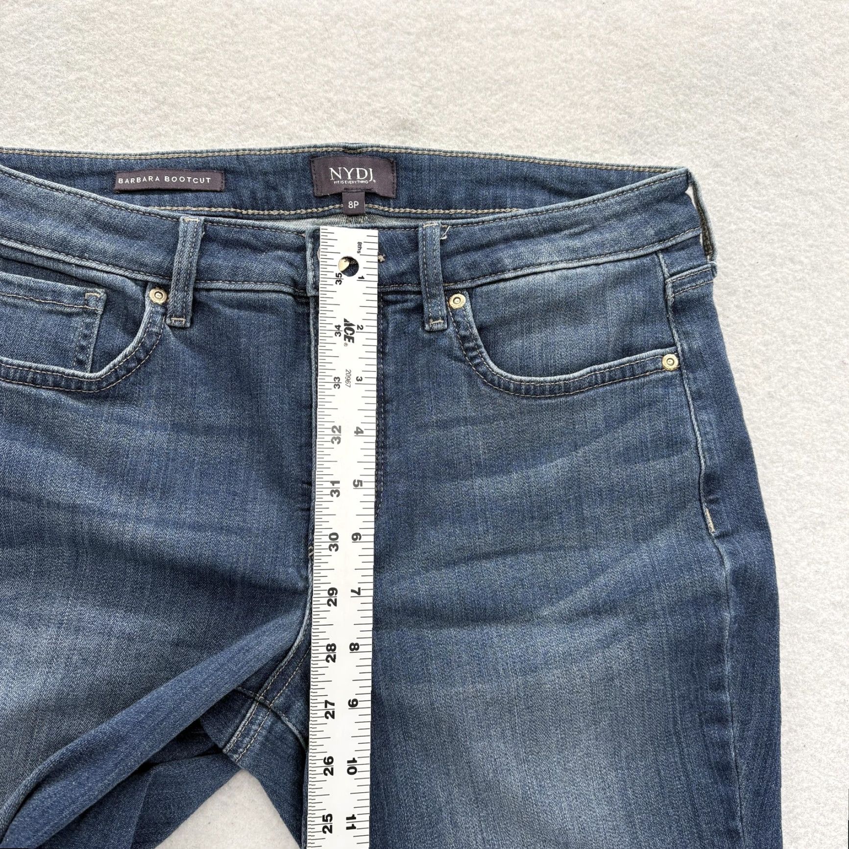 NYDJ NYDJ Jeans Womens 8P Petite Bootcut Mid Rise Blue Denim Pants Size 30" / US 8 / IT 44 - 7 Thumbnail