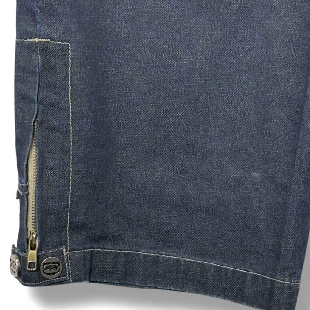 Ecko Unltd. ECKO UNLTD Jeans Mens 42 Dark Wash Cargo Pocket Denim Work Carpenter Wide Leg 90s Retro Vintage? Size US 42 / EU 58 - 6 Thumbnail