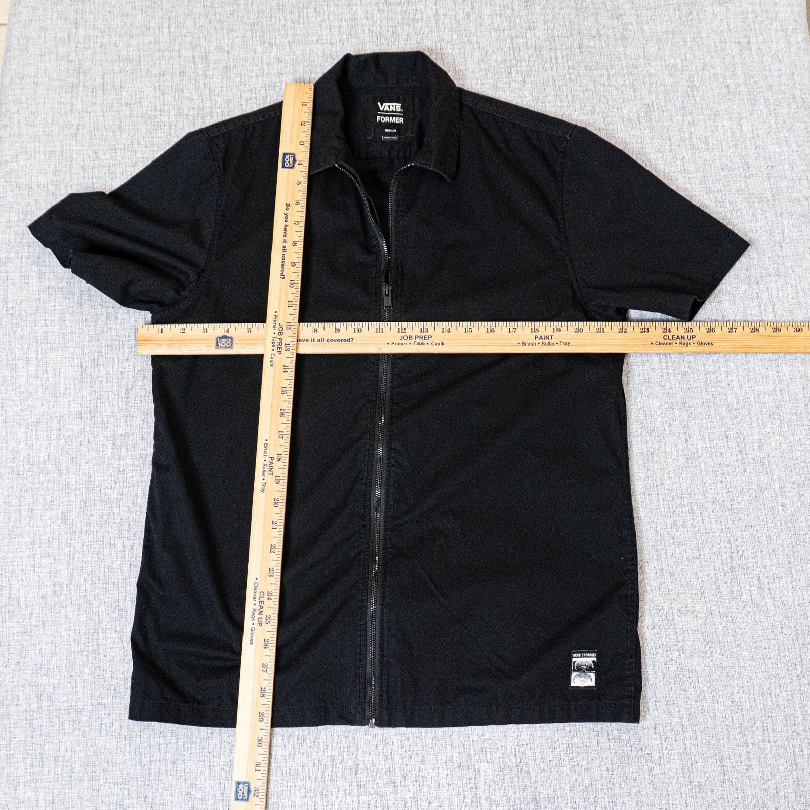 Vans VANS x FORMER Short Sleeve Zip up Shirt in Black size Medium Size US M / EU 48-50 / 2 - 7 Thumbnail