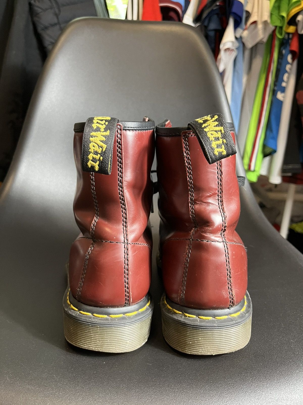 Dr. Martens VINTAGE DR MARTENS 1460 CHERRY RED LEATHER COMBAT BOOTS Size US 8 / EU 41 - 5 Thumbnail