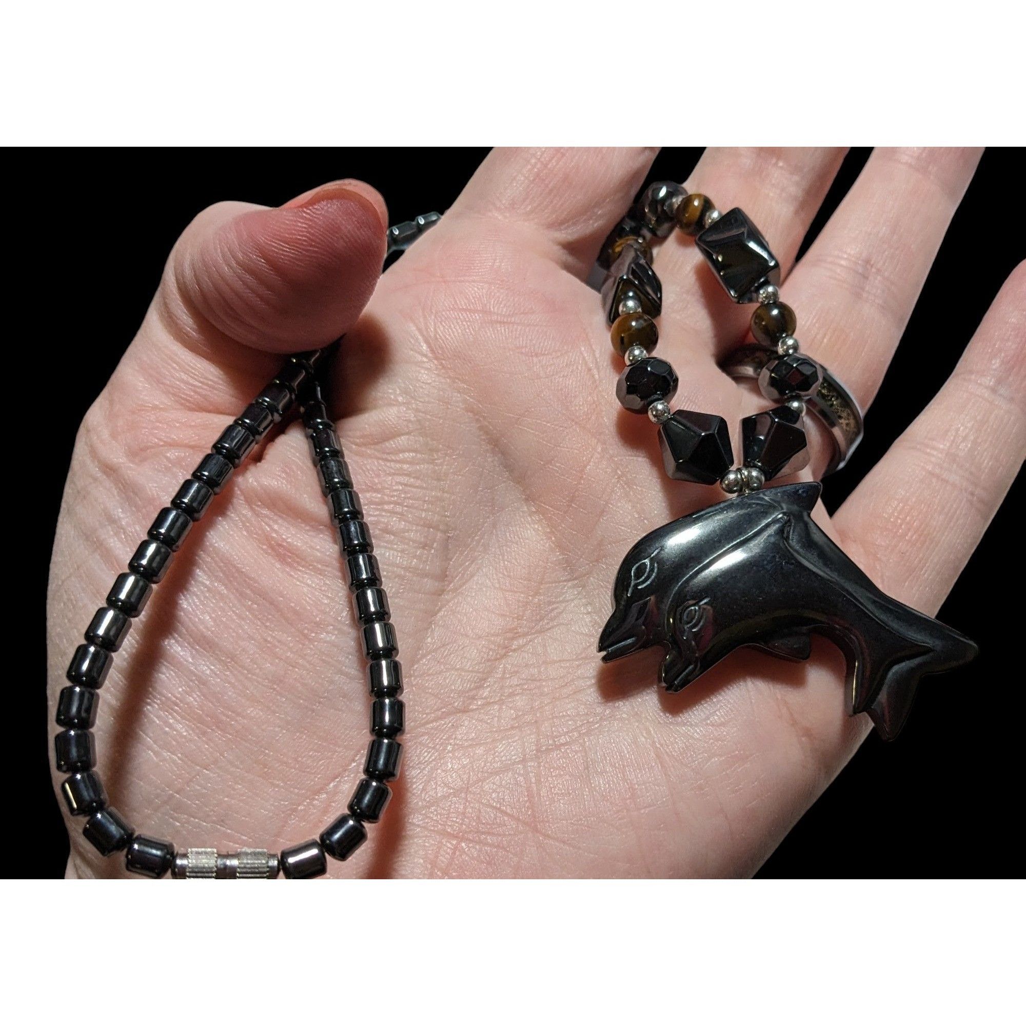 Other Hematite Dolphin Necklace Size ONE SIZE - 7 Thumbnail