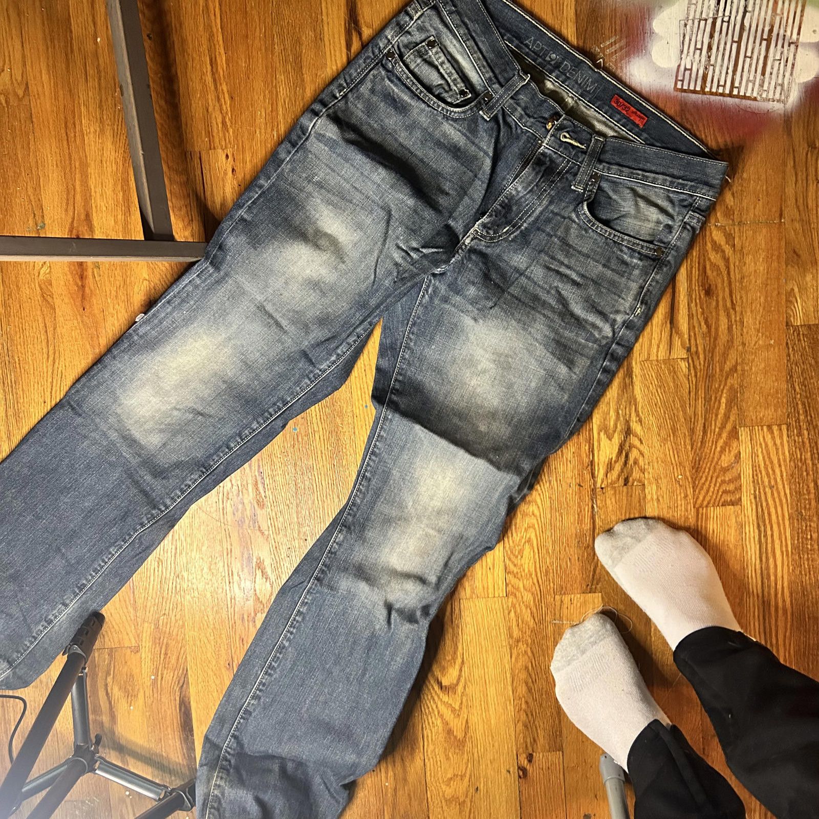 Apt. 9 APT 9 Men's Classic Blue Denim Jeans - Ready for Action! Size US 30 / EU 46 - 3 Thumbnail