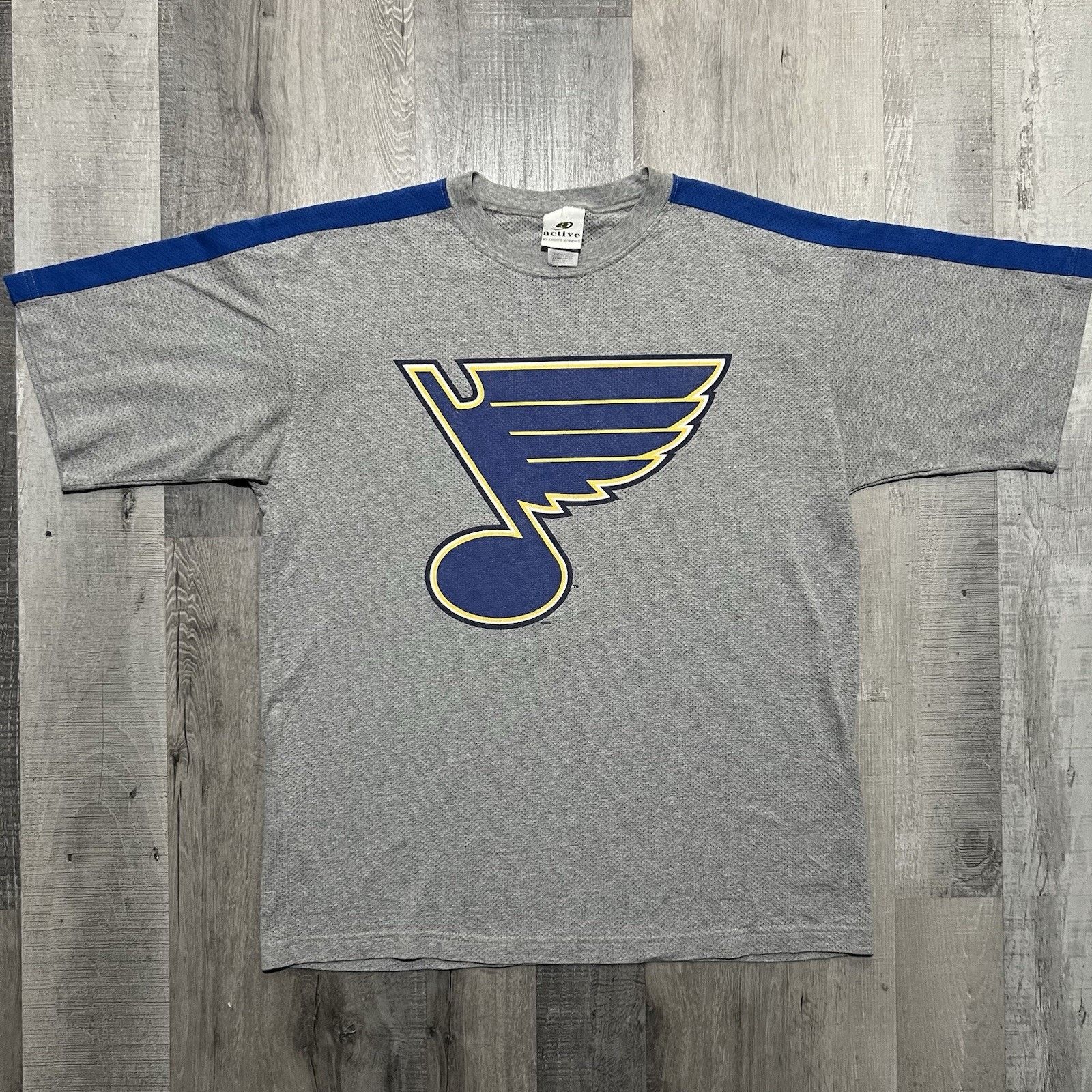 Vintage VTG St Louis Blues NHL Hockey T Shirt Grey Athletic Mesh XL Size US XL / EU 56 / 4 - 1 Thumbnail